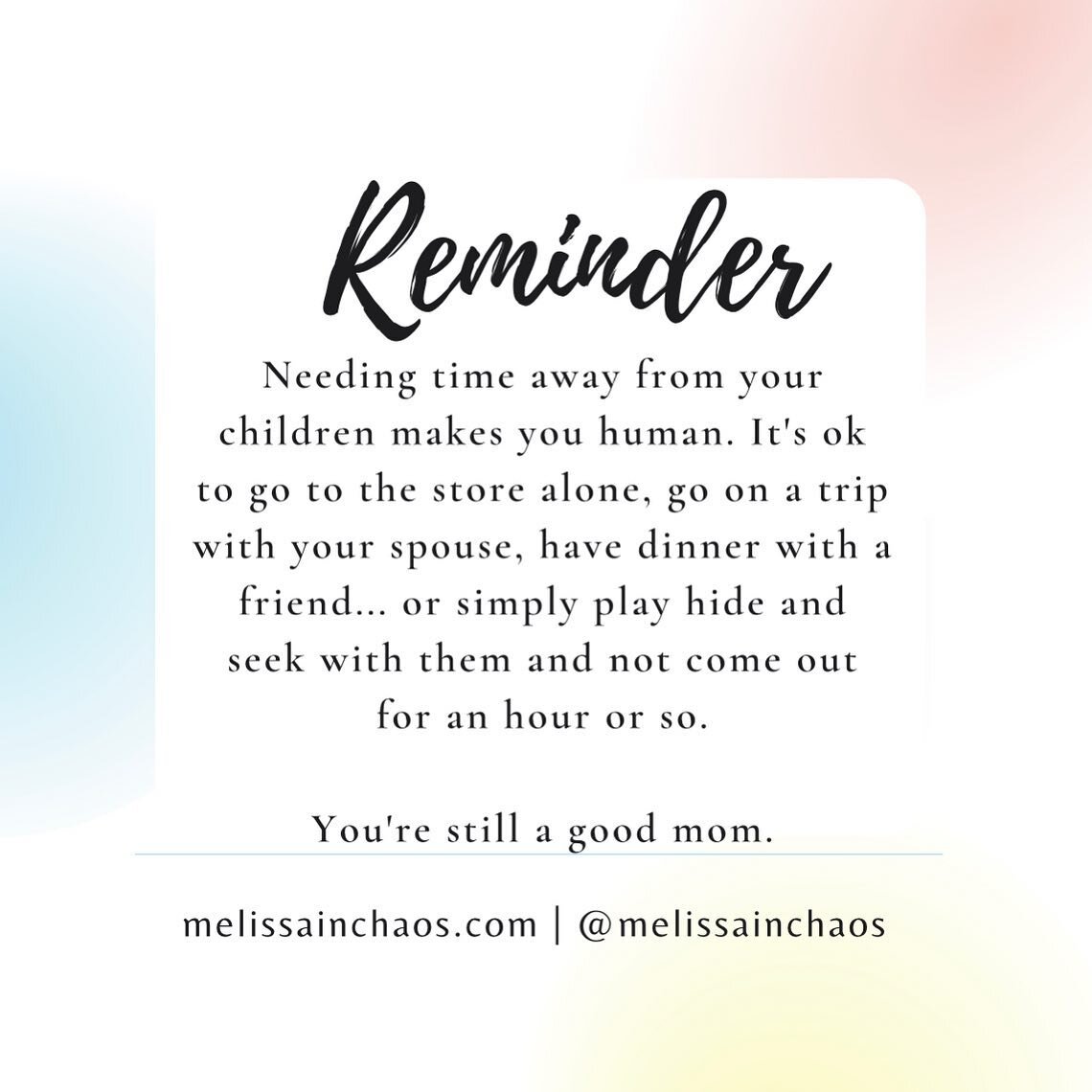 It&rsquo;s easy to get caught up in the guilt of leaving your kids. Logistically going places without them can be a nightmare. But your mental health needs you to take some time for yourself. As parents we often neglect our own needs for the needs of