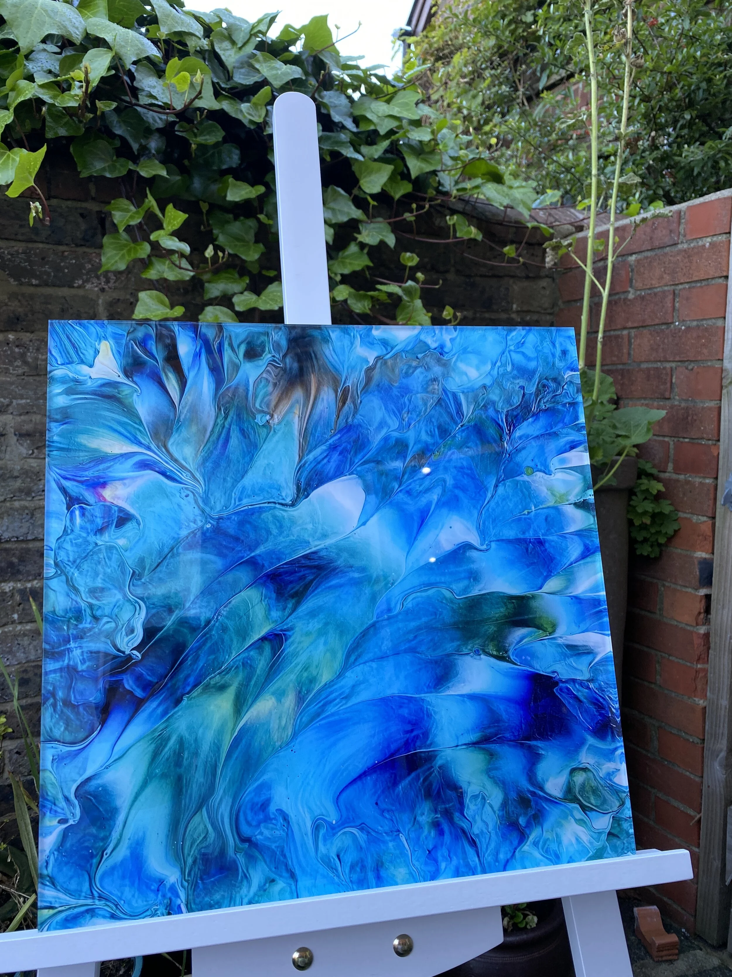 Feather Blue - ltd edition - outside easel.JPG