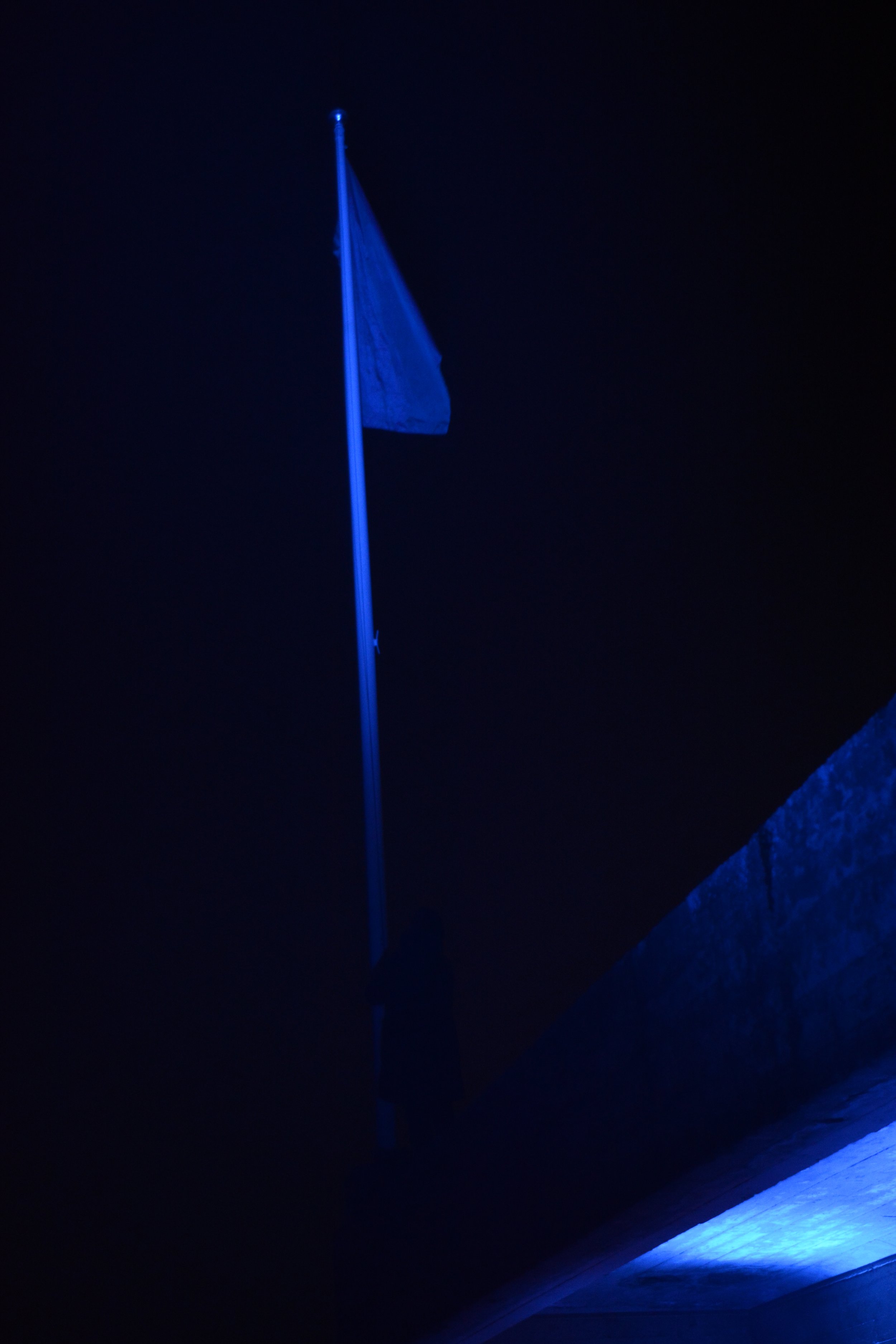 We hoisted a blue flag to demarcate our presence at FMV, Fredrikstad