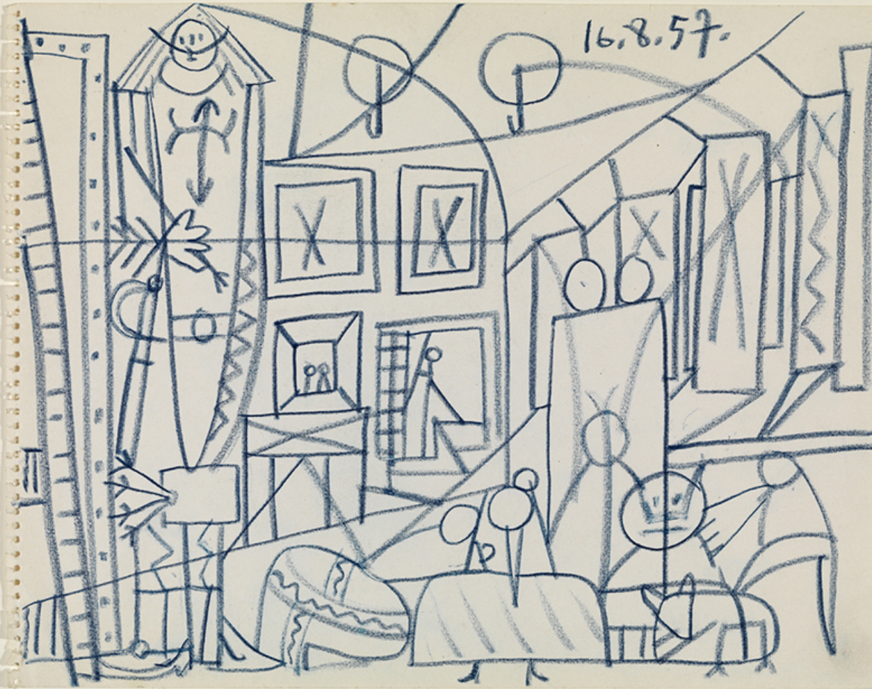 Pablo Picasso, Drawing for Las Maninas, 1957