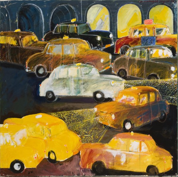 Jimmy Wright: Taxi, 1971 / 40 x 40 inches