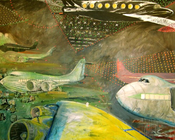 Jimmy Wright: Airport, 1972 / 48 x 60 inches