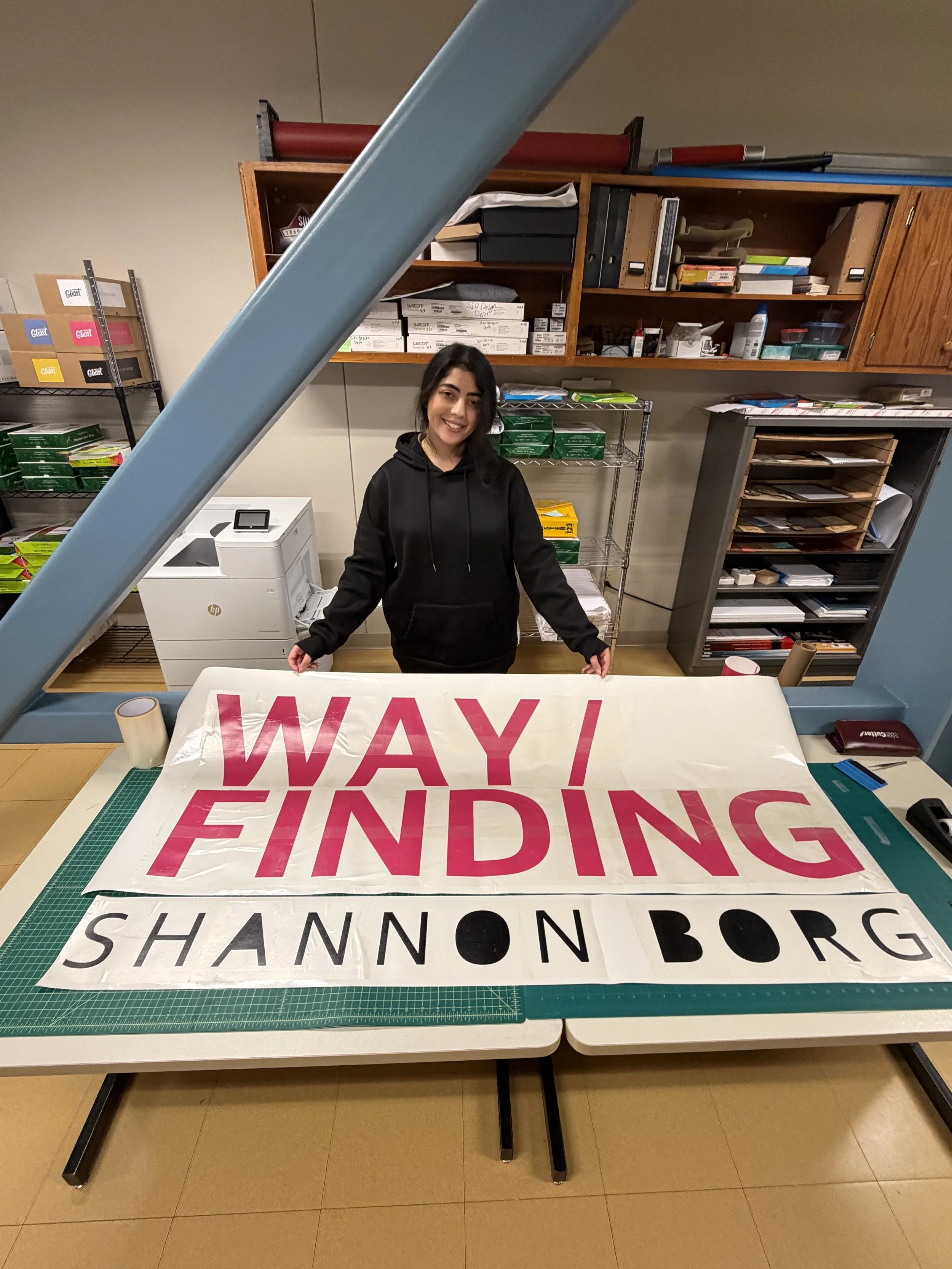 Kimiya helped me make my sign!