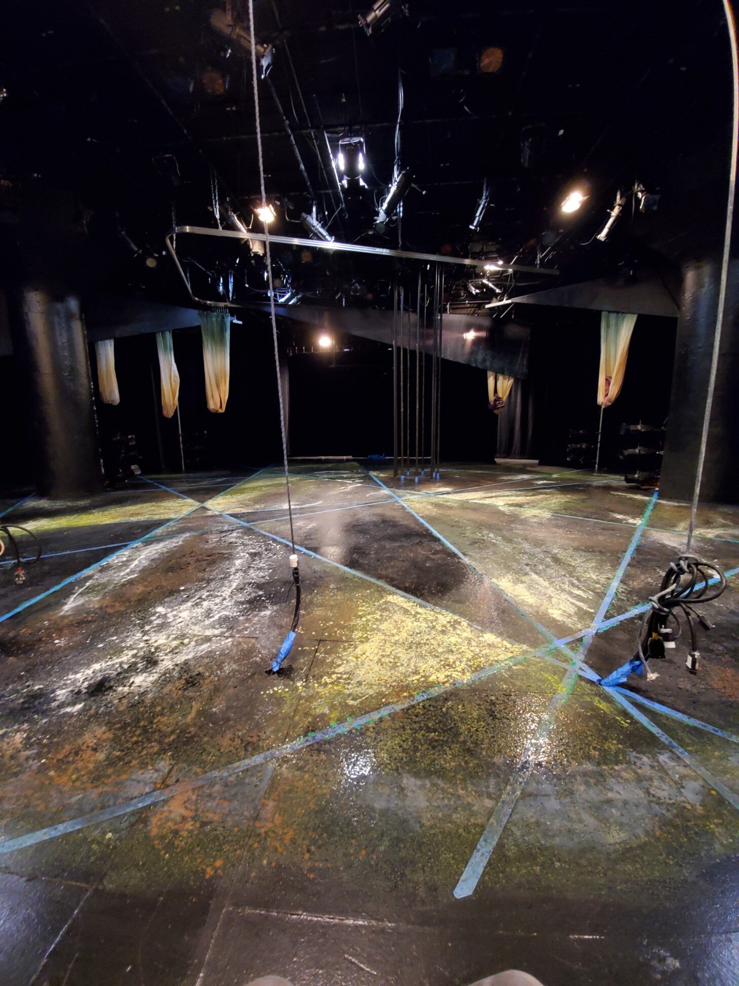 Troilious Floor - The last painted floor for 2020. This floor was painted under direction of Jessica Christensen for Book-It Theatre.