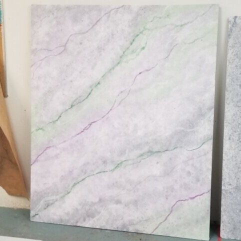 Sample from paint class, Fall 2020.
Marbling technique on a based 5' 0"x6' 6" canvas flat.