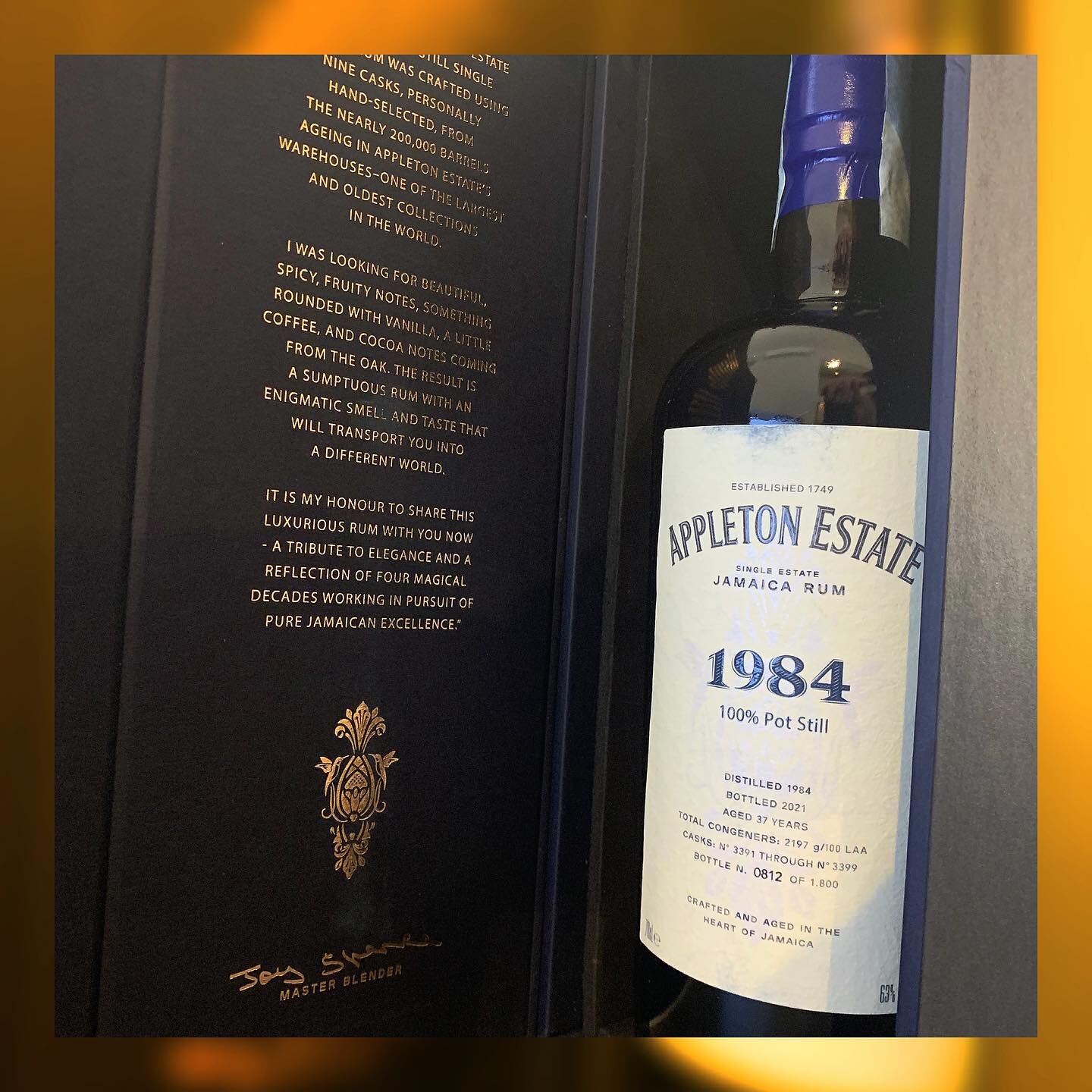 Babbo Natale &egrave; arrivato prima del tempo&hellip; Appleton Estate 1984, il pi&ugrave; vecchio pot-still tropical aged mai messo in bottiglia, ben 37 anni di invecchiamento&hellip; una cosa pazzesca! 
Ho avuto la fortuna di assaggiarlo: molto chi