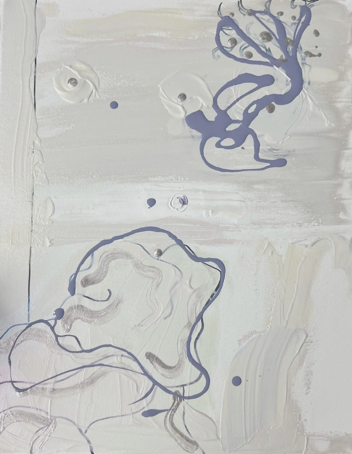 sapphire phoenix, diving

a meditation on stones, inspired by the Holy Rosary and Hung Liu’s Summer and Winter with Cynical Fish, 2014 at the National Museum of Women in the Arts

acrylic paint and nail polish on canvas

august 2024