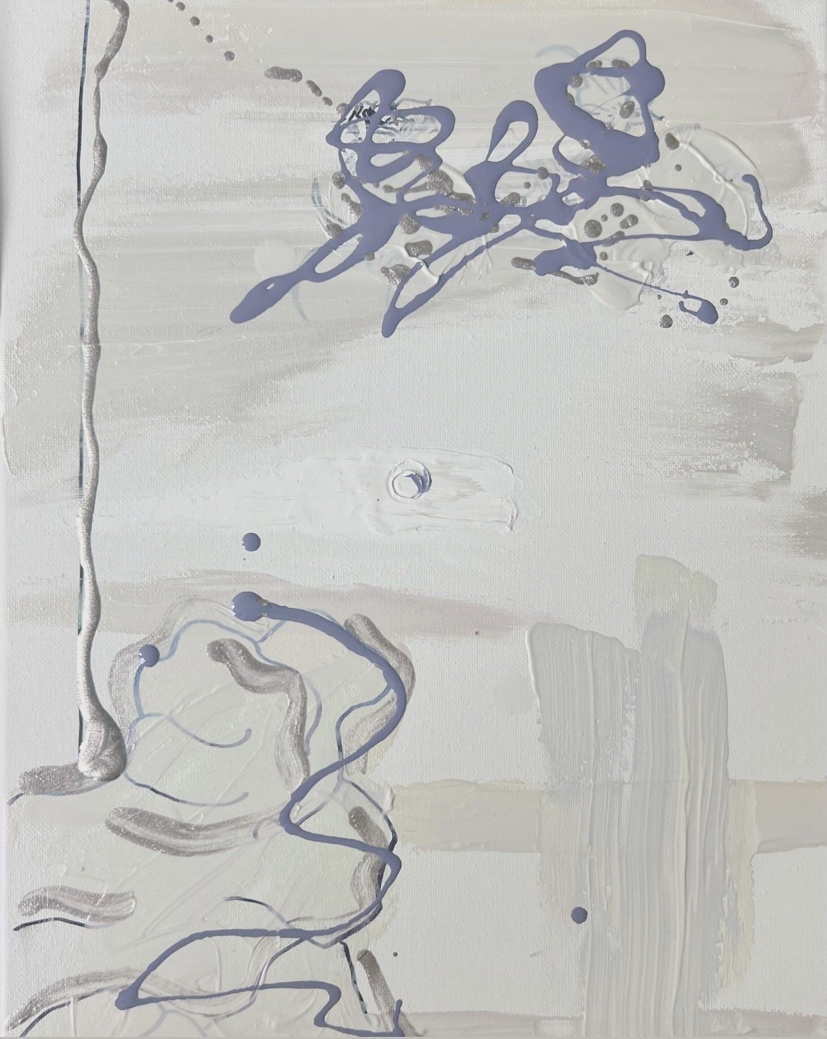 amethyst florals, floating

meditation on stones, inspired by the Holy Rosary and Hung Liu’s Summer and Winter with Cynical Fish, 2014 at the National Museum of Women in the Arts

acrylic paint and nail polish on canvas

august 2024