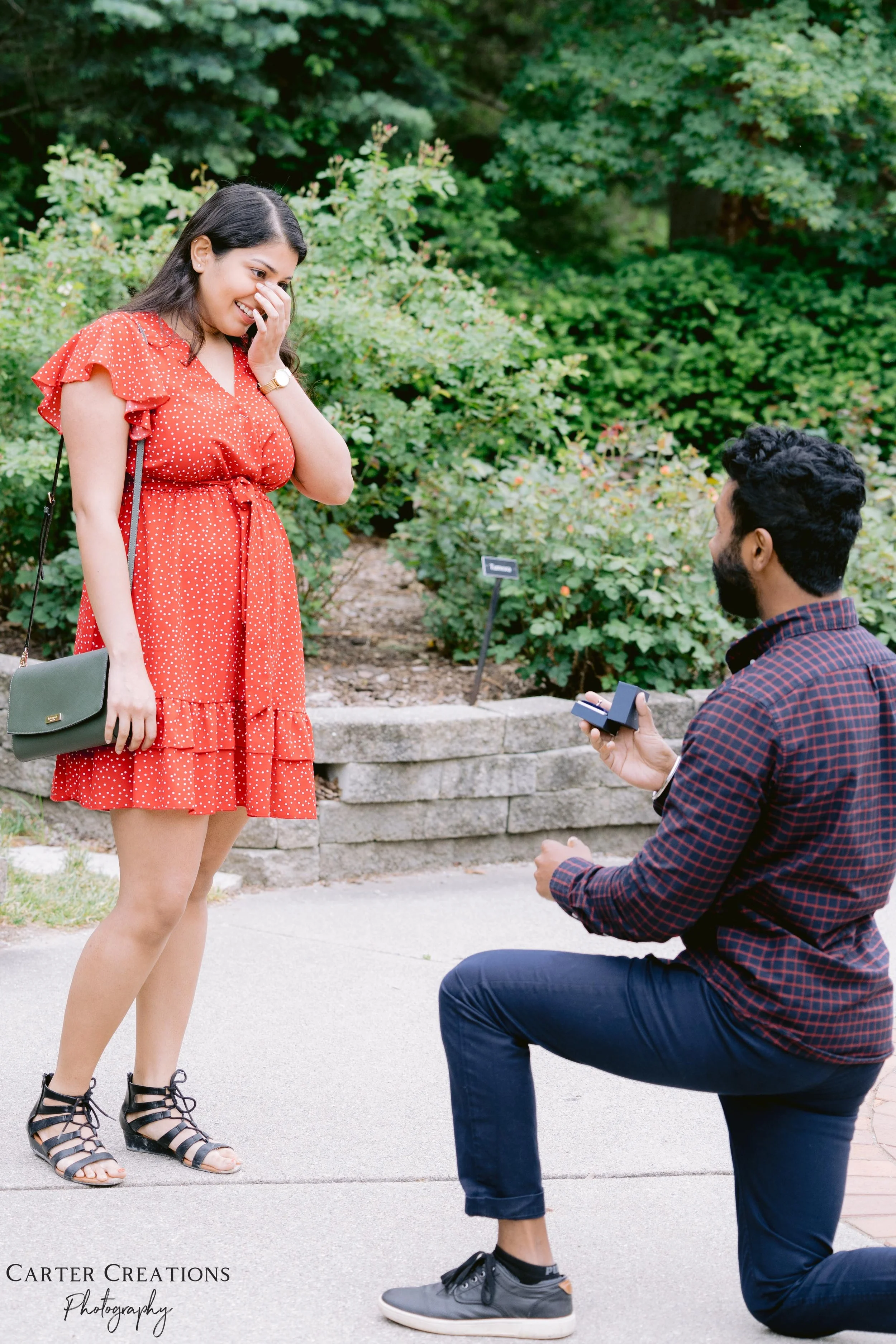 Engagement Photos at the MSU Rose Garden | Nikhil and Spandana