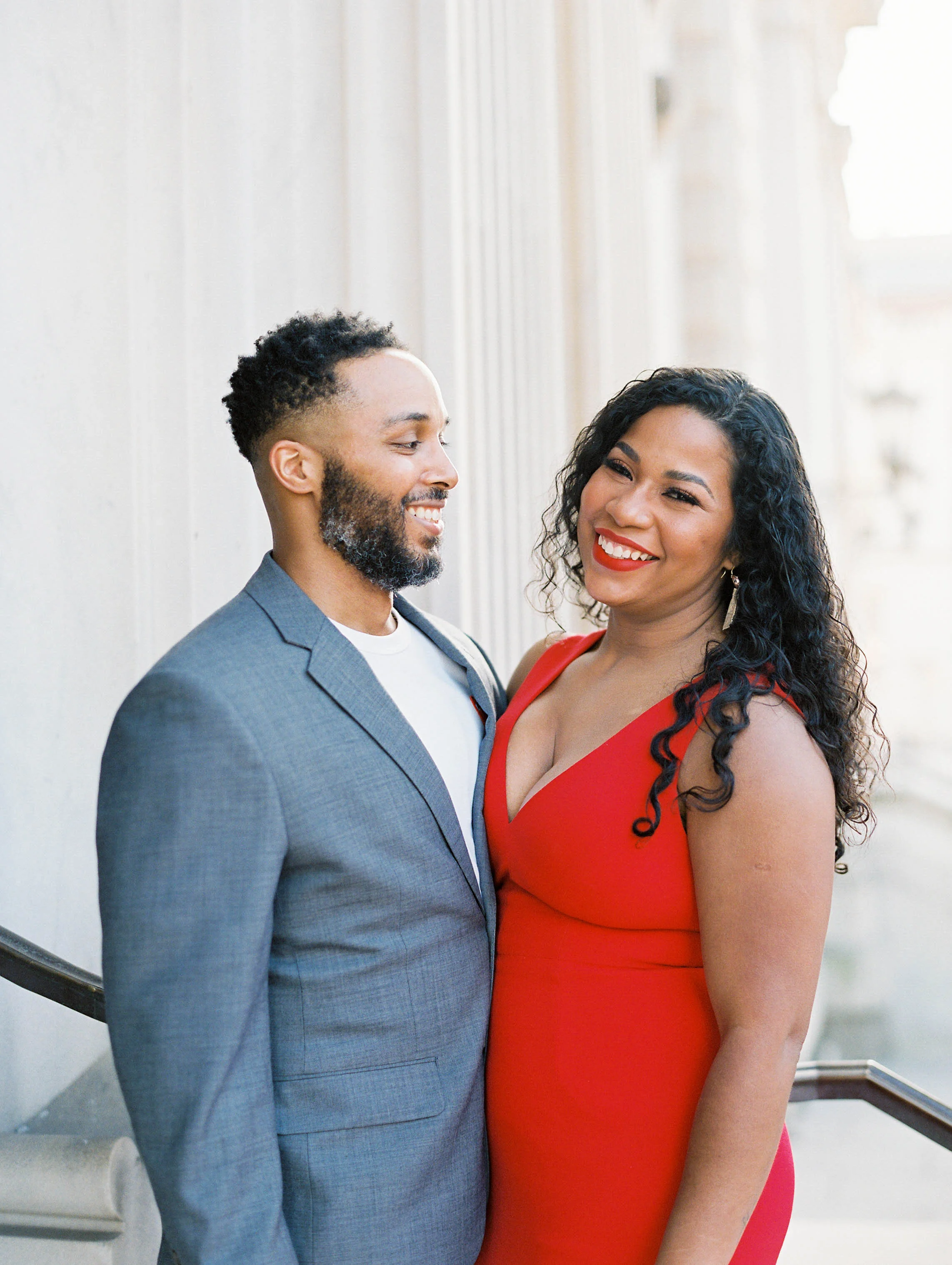 Engagement session and dancing in the park in the Baltimore neighborhood of Mount Vernon