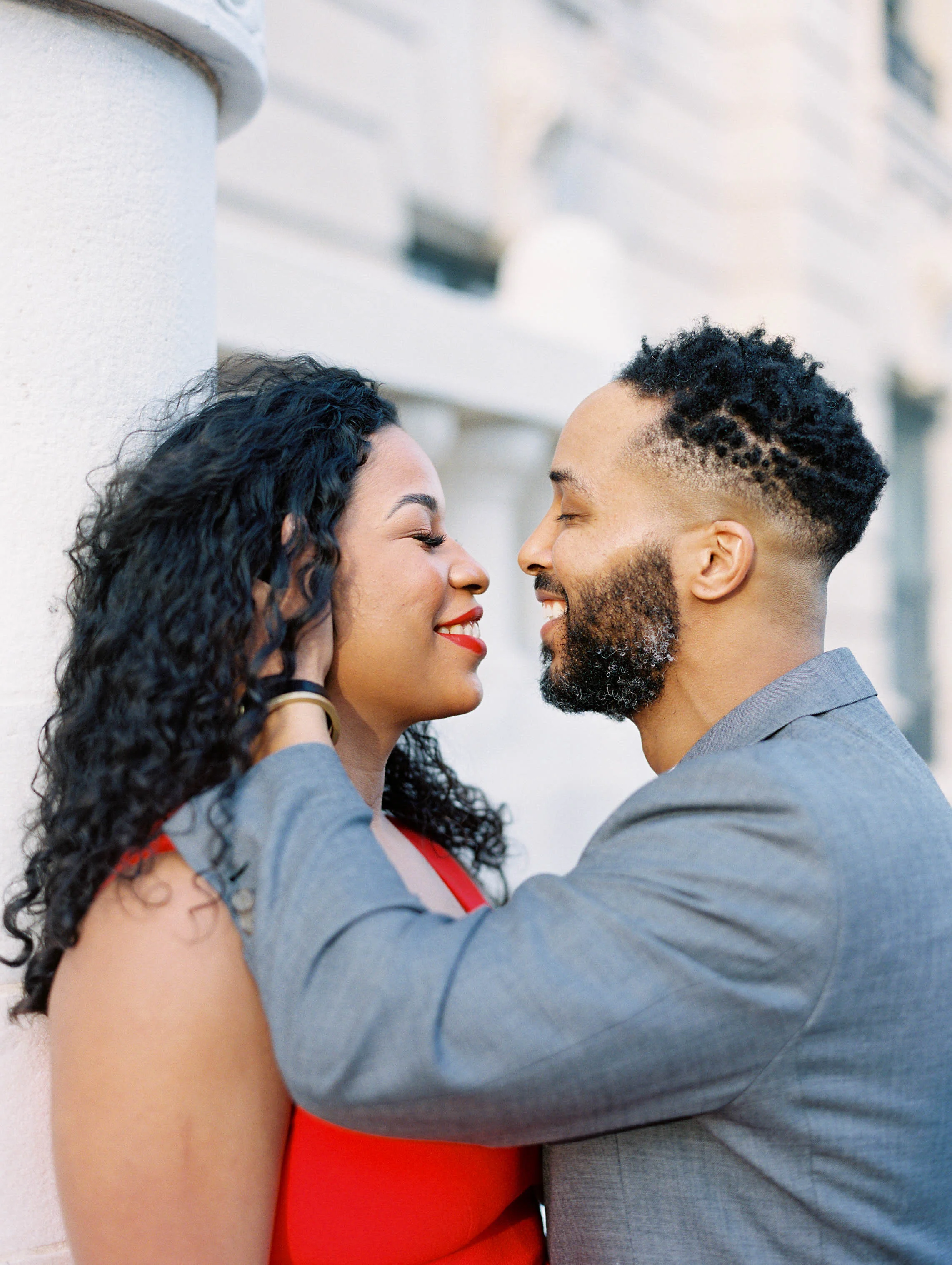 Engagement session and dancing in the park in the Baltimore neighborhood of Mount Vernon