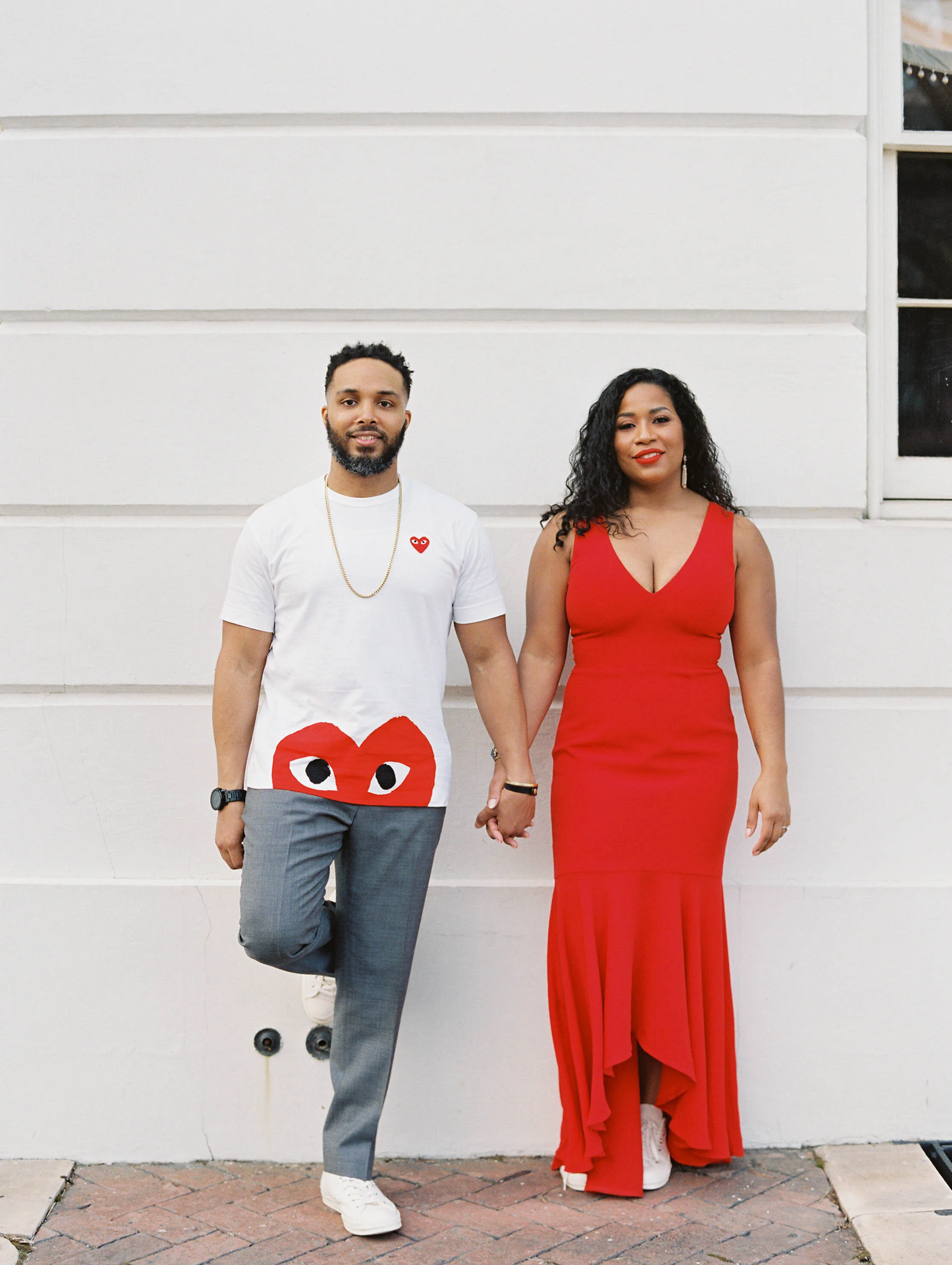 Engagement session and dancing in the park in the Baltimore neighborhood of Mount Vernon