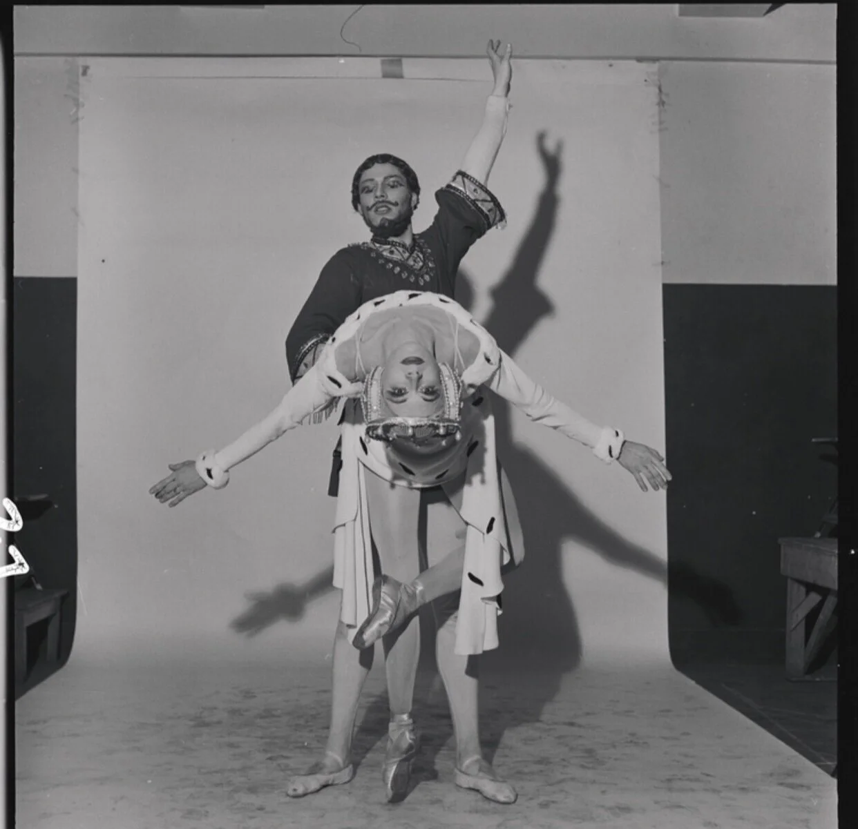 2: Photograph by Fred (Frederick) Melville of Diana Gould and Jacques d’Amboise in Frederick Ashton’s “Picnic at Tintagel” (New York City Ballet, 1952)