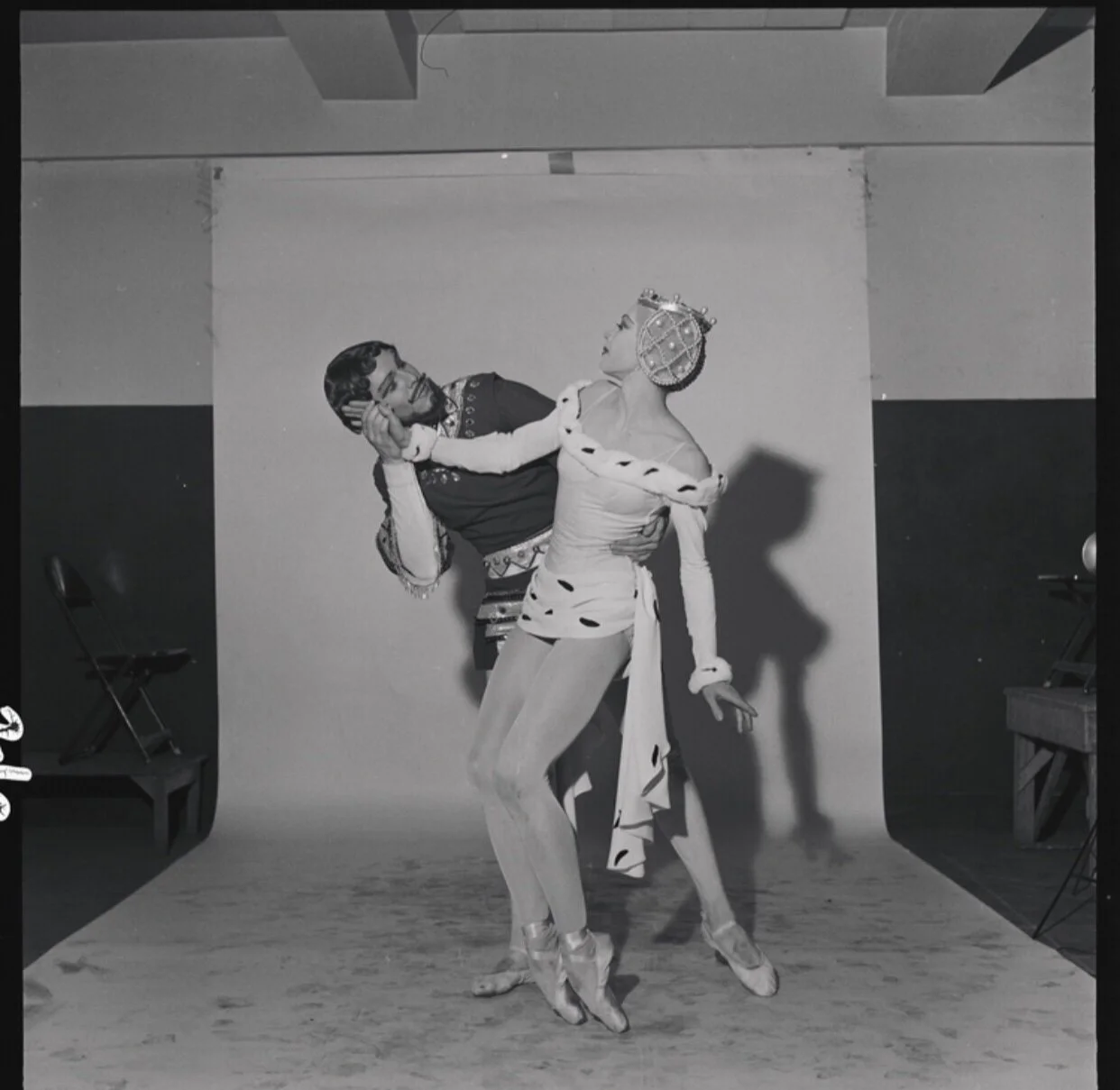 3: Photograph by Fred (Frederick) Melville of Diana Gould and Jacques d’Amboise in Frederick Ashton’s “Picnic at Tintagel” (New York City Ballet, 1952).