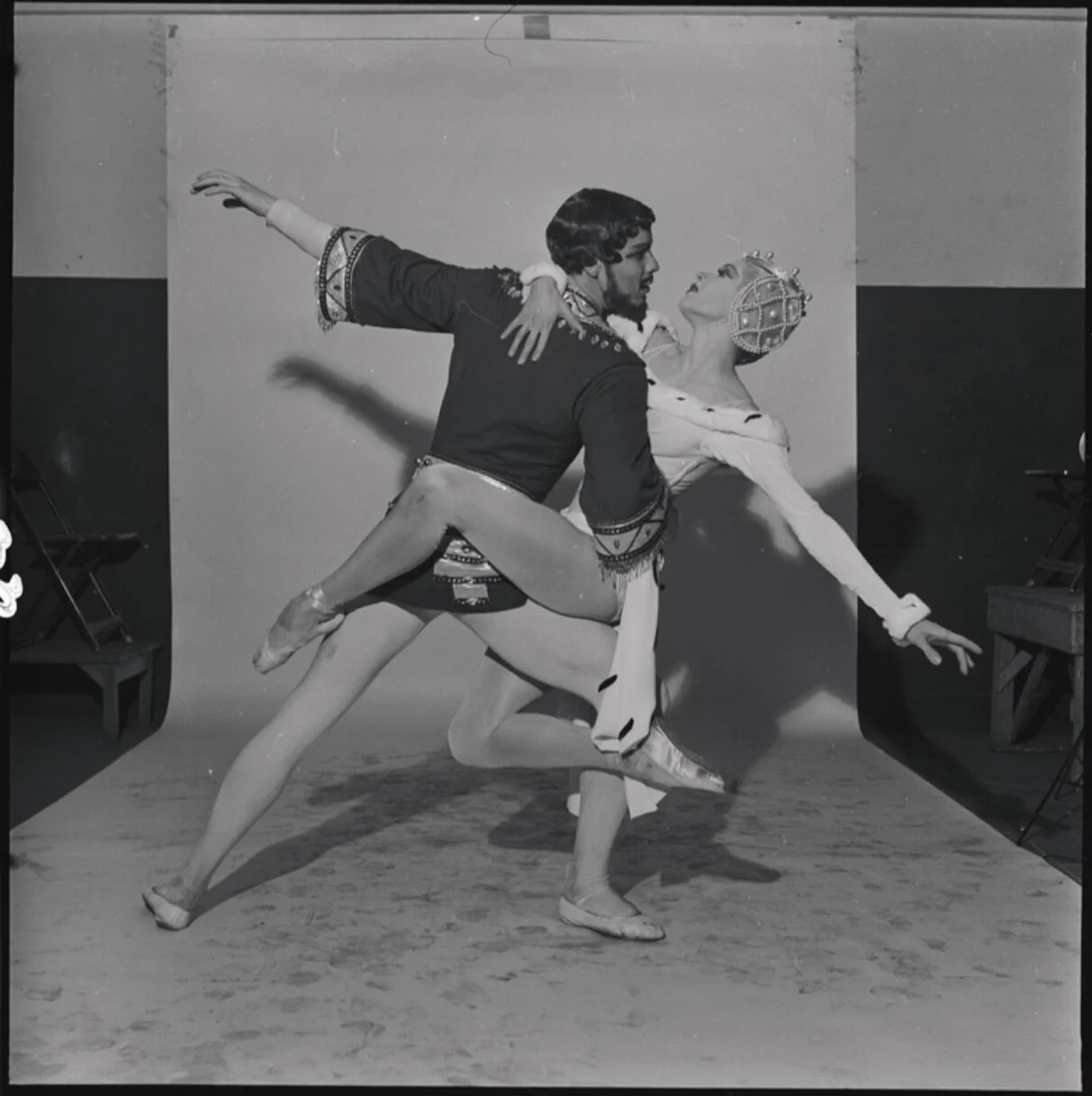 5: Photograph by Fred (Frederick) Melville of Diana Gould and Jacques d’Amboise in Frederick Ashton’s “Picnic at Tintagel” (New York City Ballet, 1952).