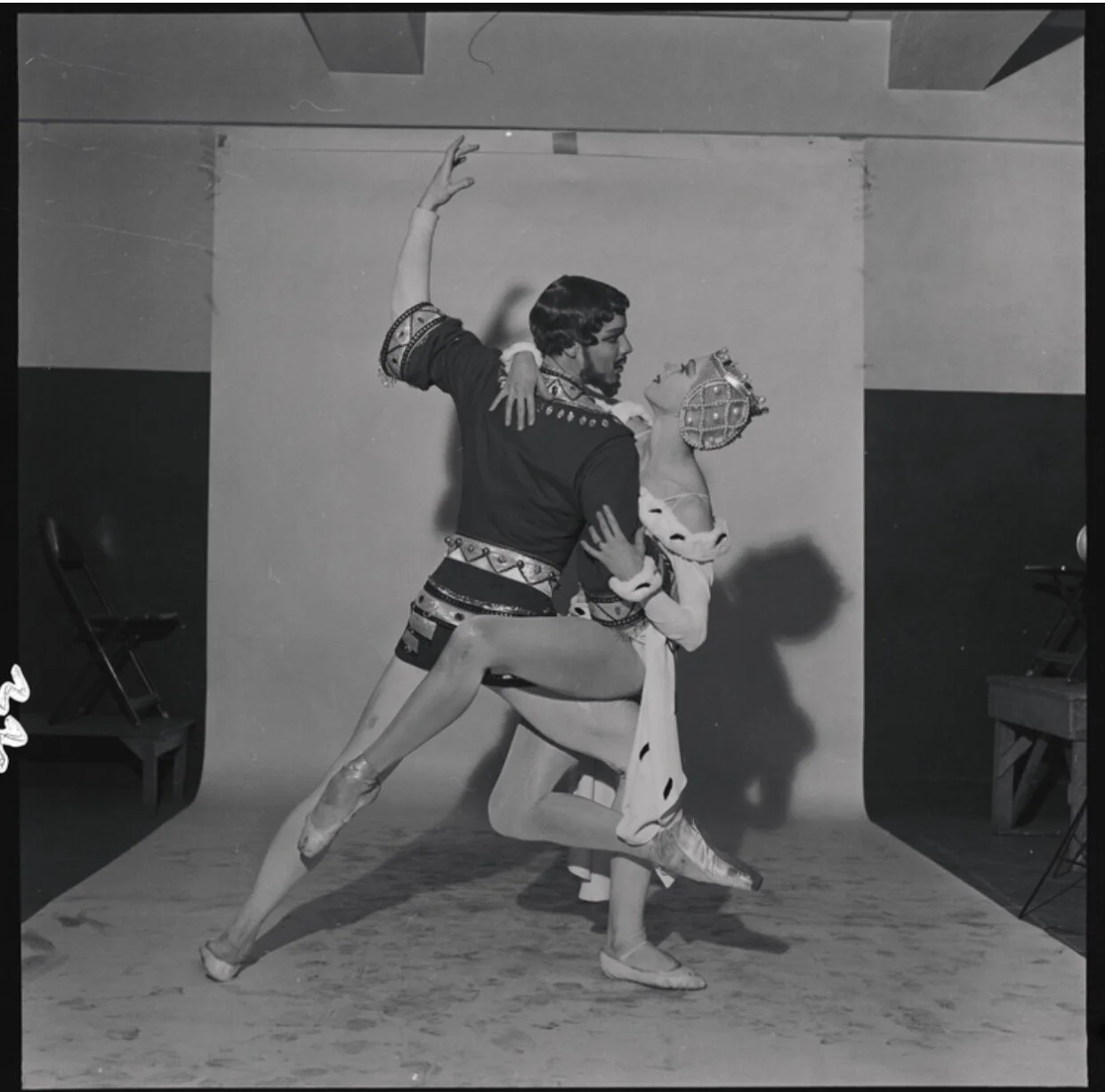 6: Photograph by Fred (Frederick) Melville of Diana Gould and Jacques d’Amboise in Frederick Ashton’s “Picnic at Tintagel” (New York City Ballet, 1952).