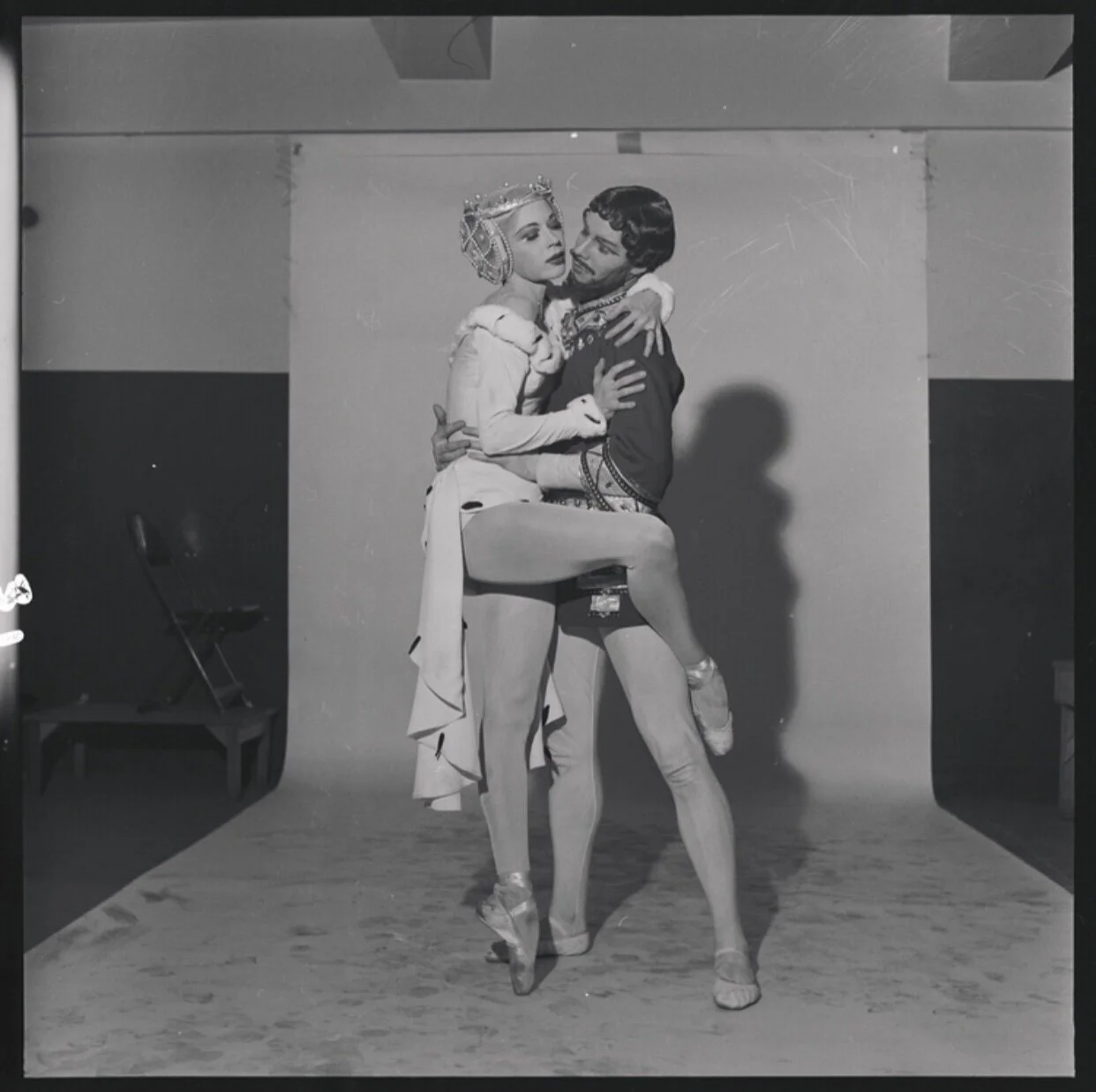 7: Photograph by Fred (Frederick) Melville of Diana Gould and Jacques d’Amboise in Frederick Ashton’s “Picnic at Tintagel” (New York City Ballet, 1952).