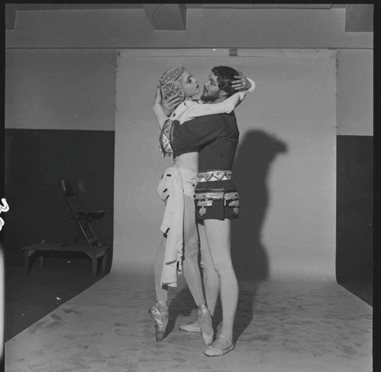 8: Photograph by Fred (Frederick) Melville of Diana Gould and Jacques d’Amboise in Frederick Ashton’s “Picnic at Tintagel” (New York City Ballet, 1952).