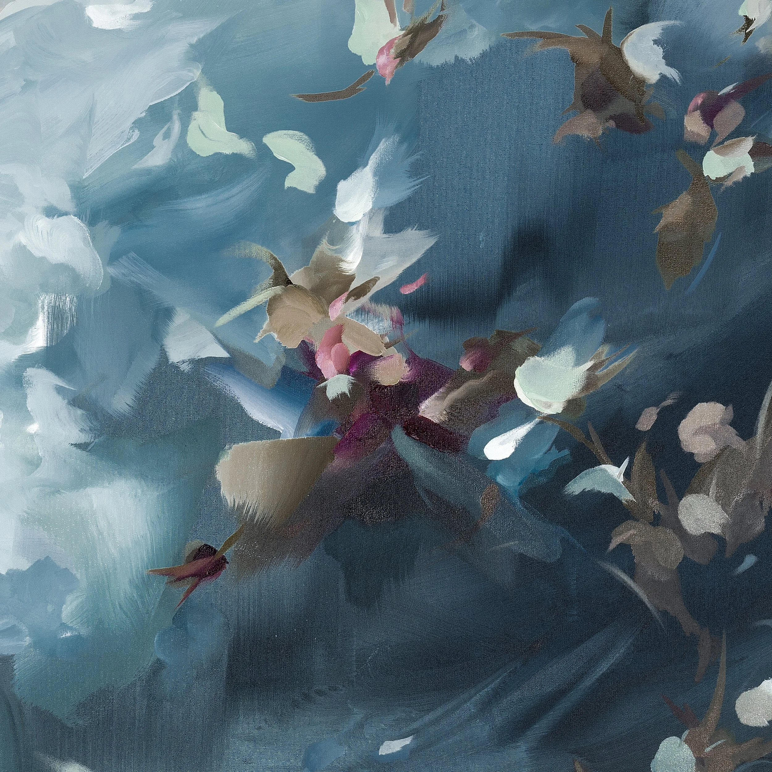 Amy Magee Eclats au Jardin Bleu Oil Painting 2025 Close Up.jpg