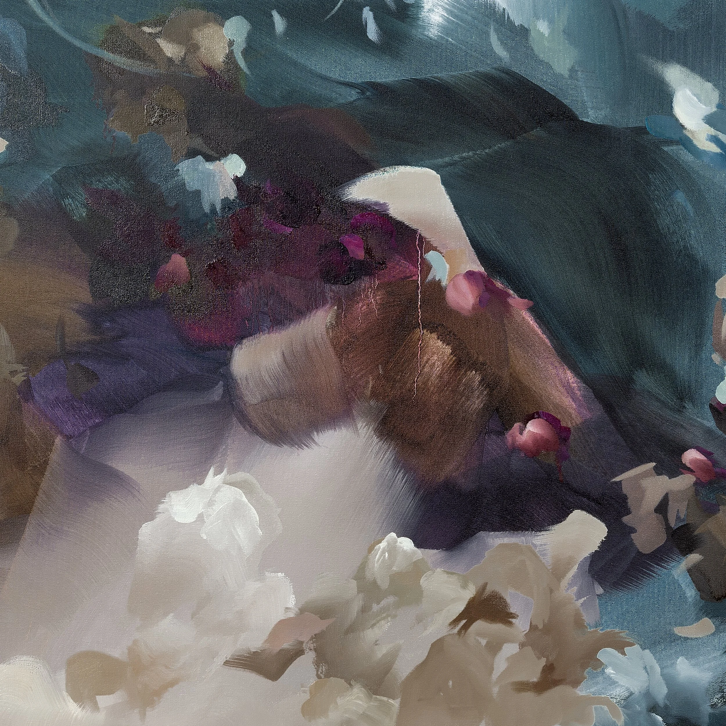 Amy Magee Eclats au Jardin Bleu Oil Painting 2025 Close Up 2.jpg
