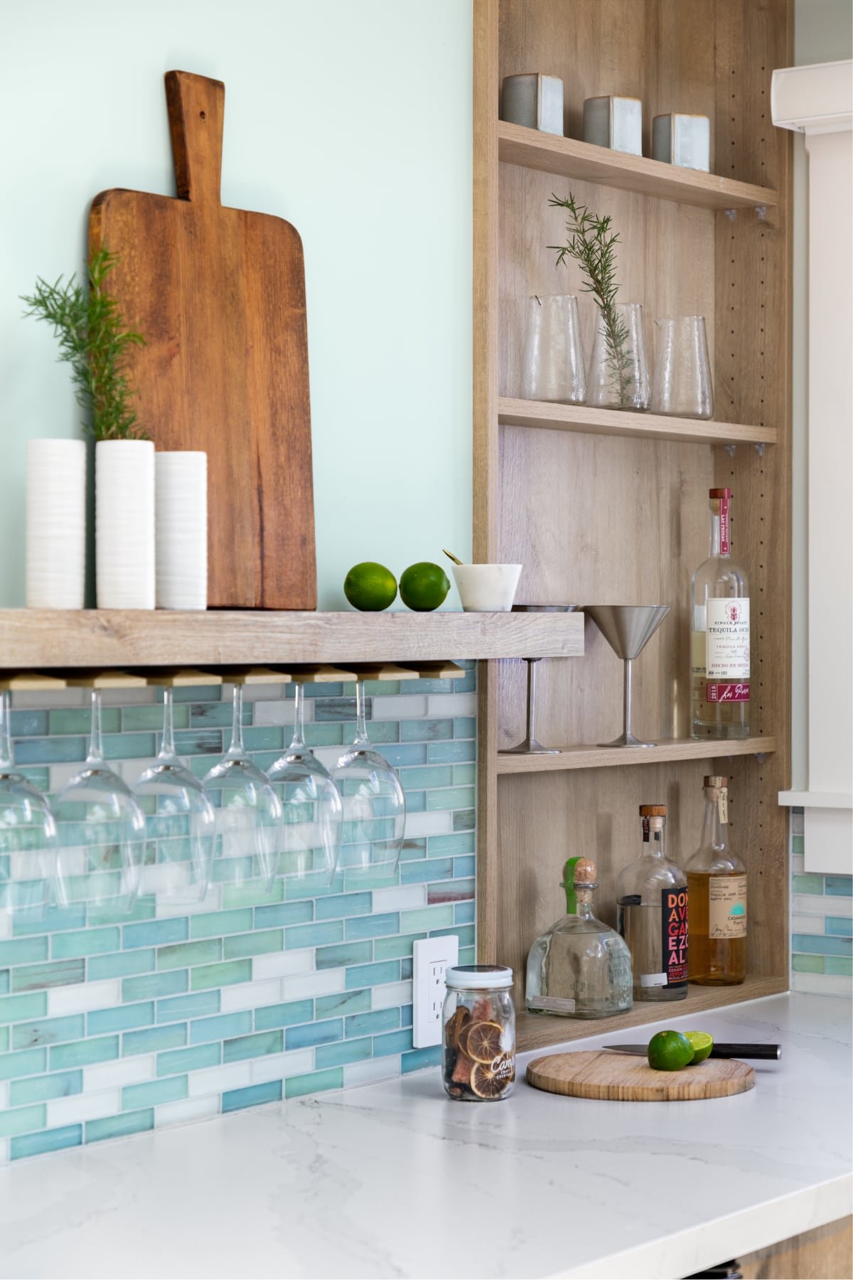 Colorful Coastal Contemporary Kitchen Remodel by Elite Construction Services Inc project photo