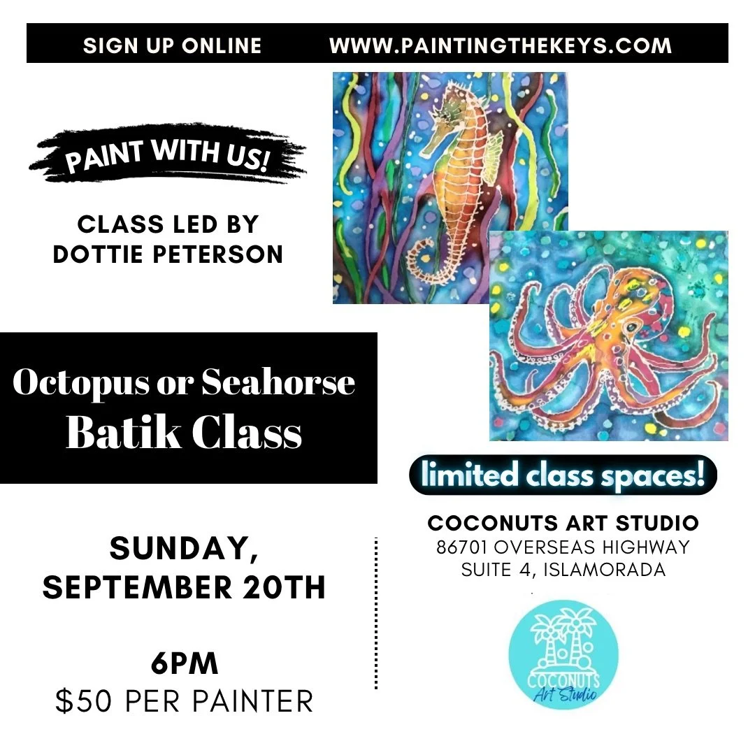 Coconuts Art Studio - Batik Class (Octopus or Seahorse) - September 20
