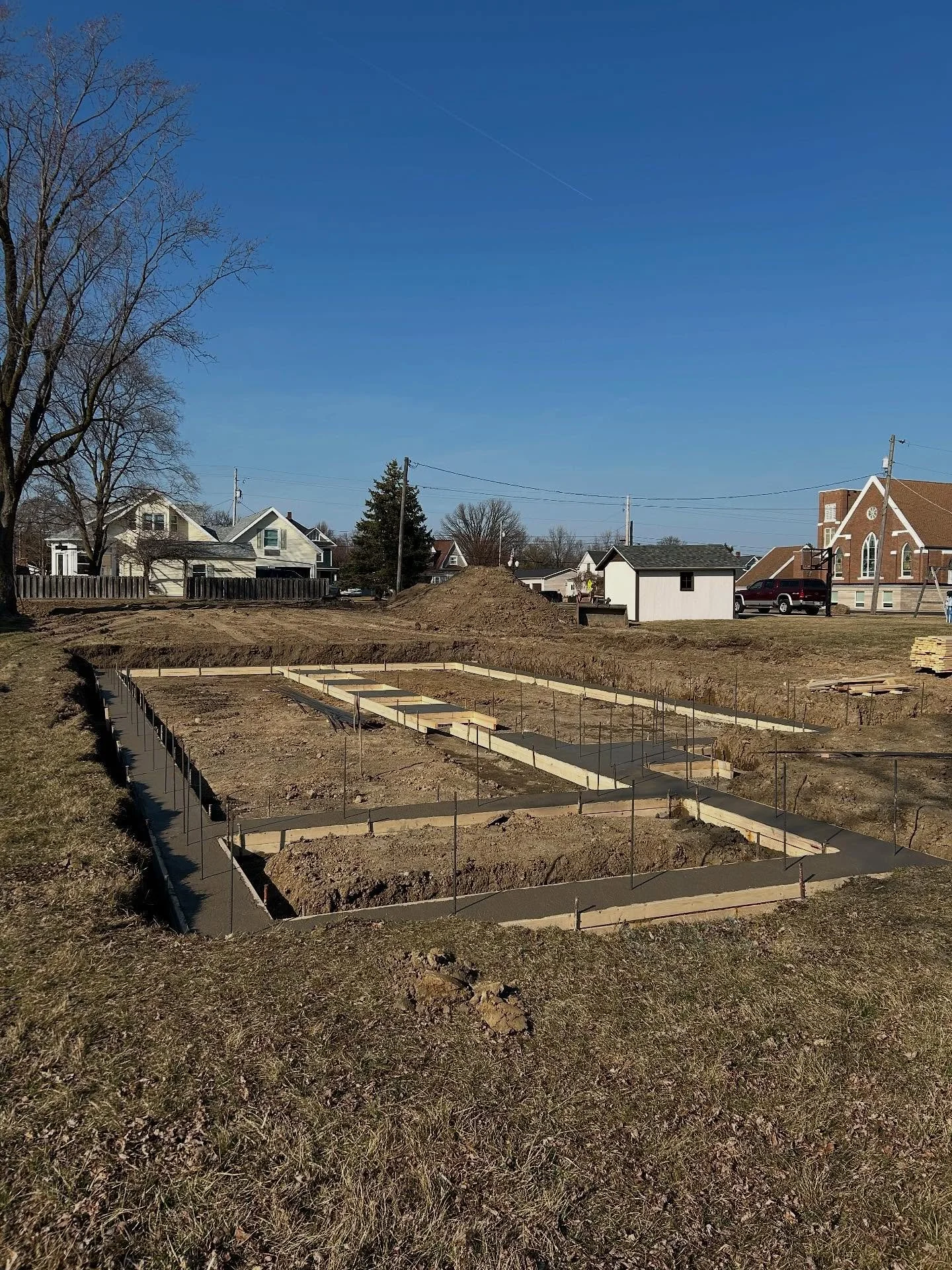 Footers dug for a new home build.