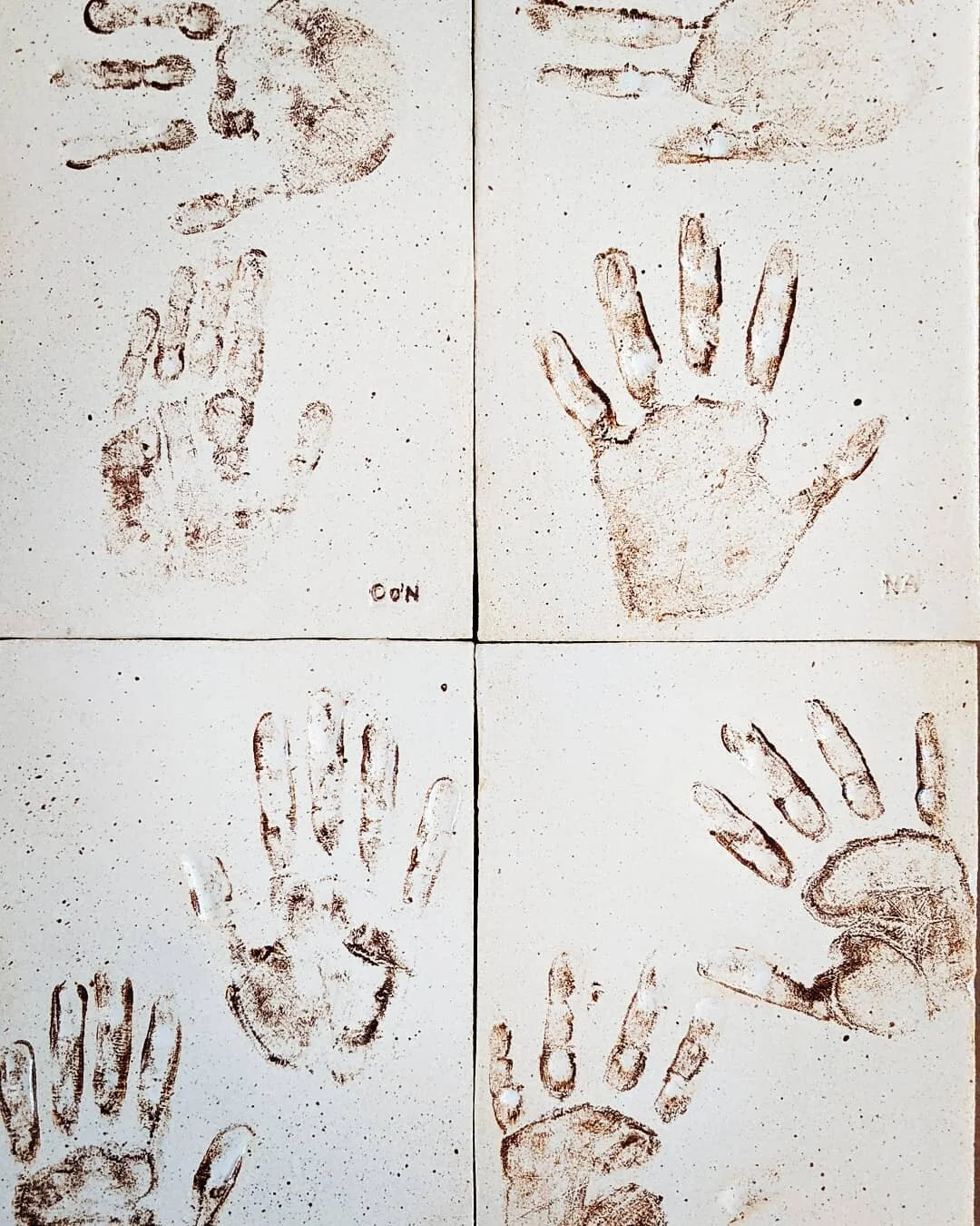 Children's hand prints on tiles to be used in the Island Quarter development, Nottingham

#islandquarternottingham  #tiles #madeinnottingham