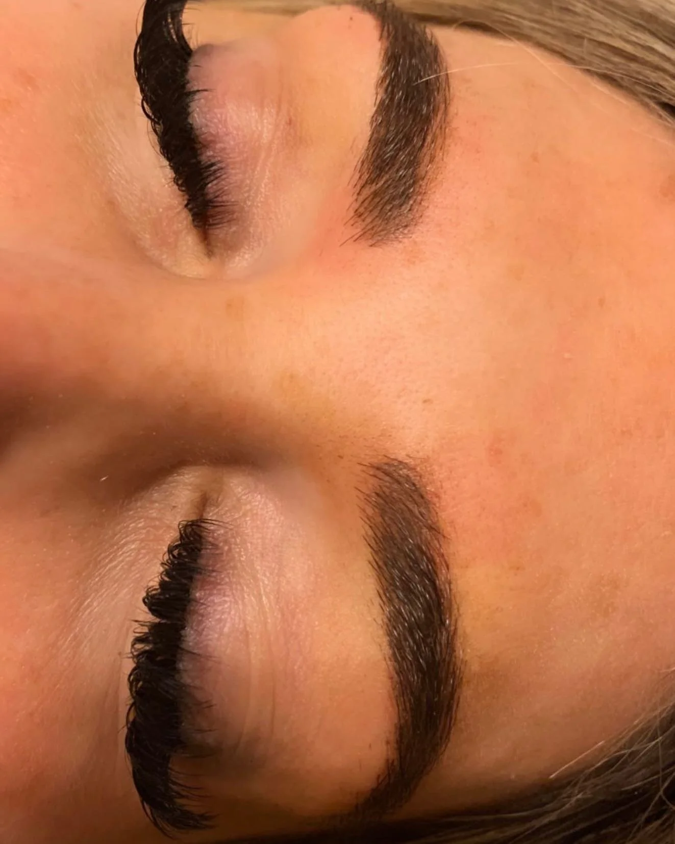 Combo brow for this beautiful girl #microblading #microshading #pmubrows #permanentmakeup #ombrebrows #atlantapmu #gatattooers #combobrows