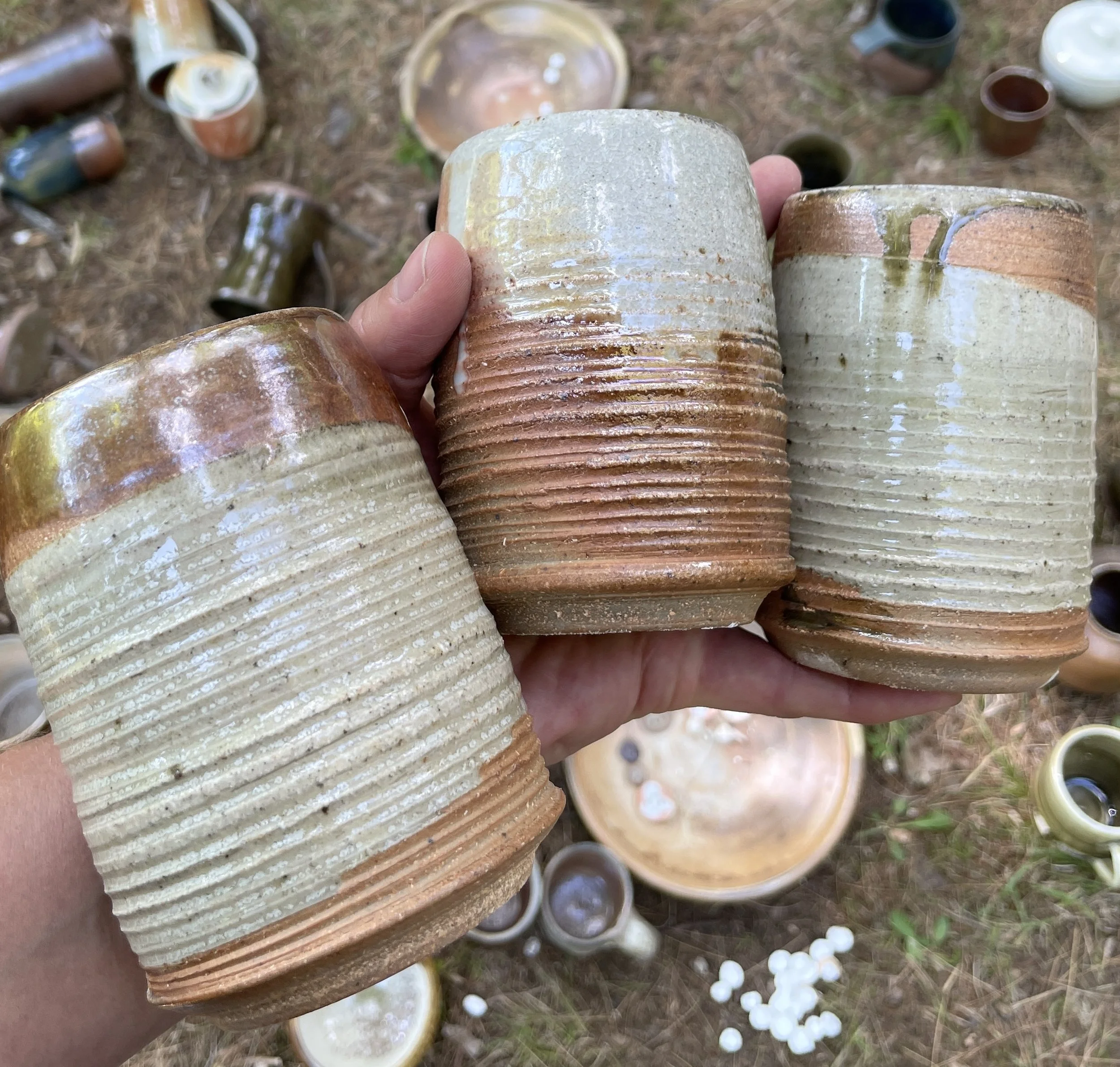 Three of my groove-y cups