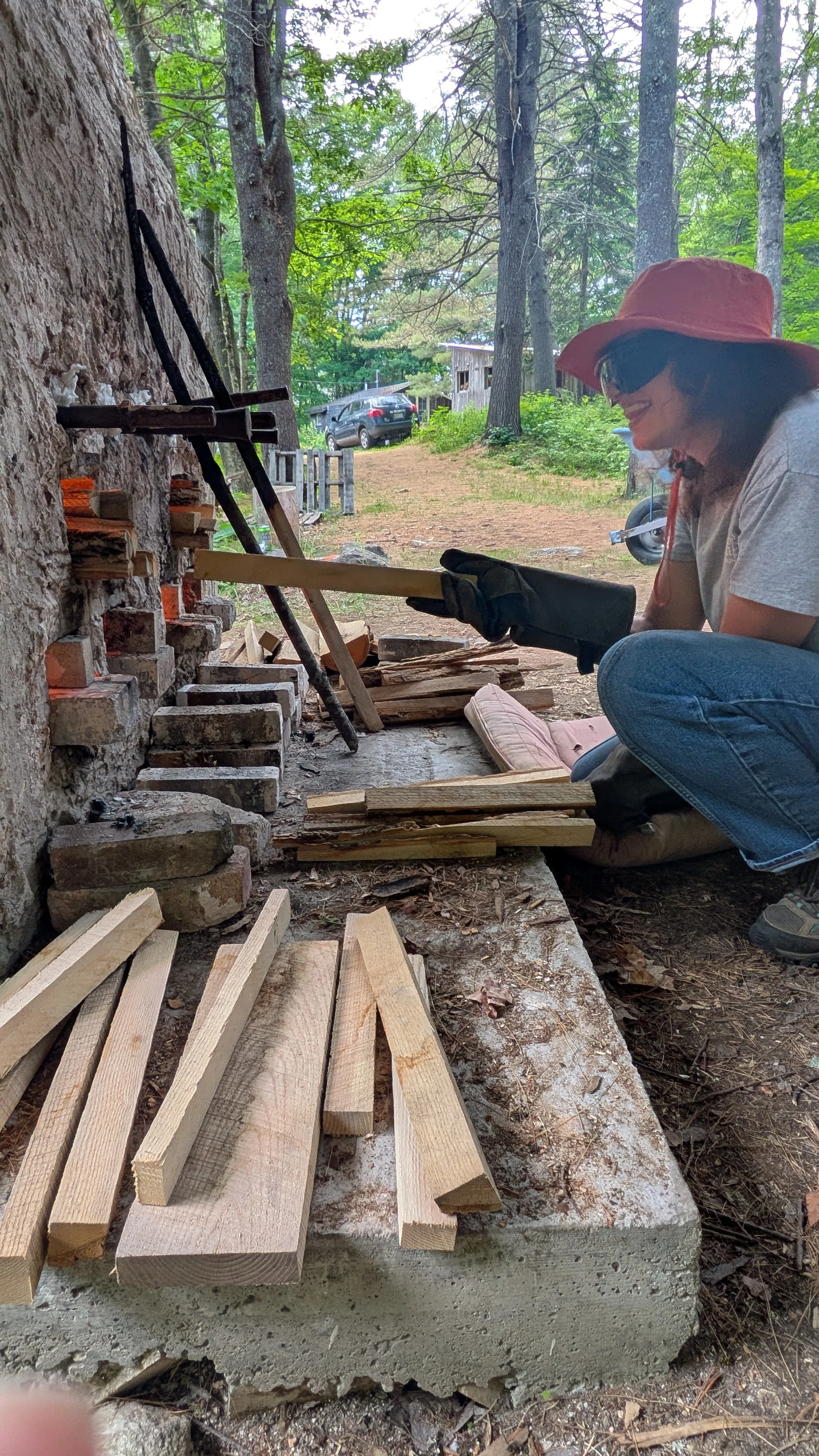 Here I am , tending the hearth on the final shift