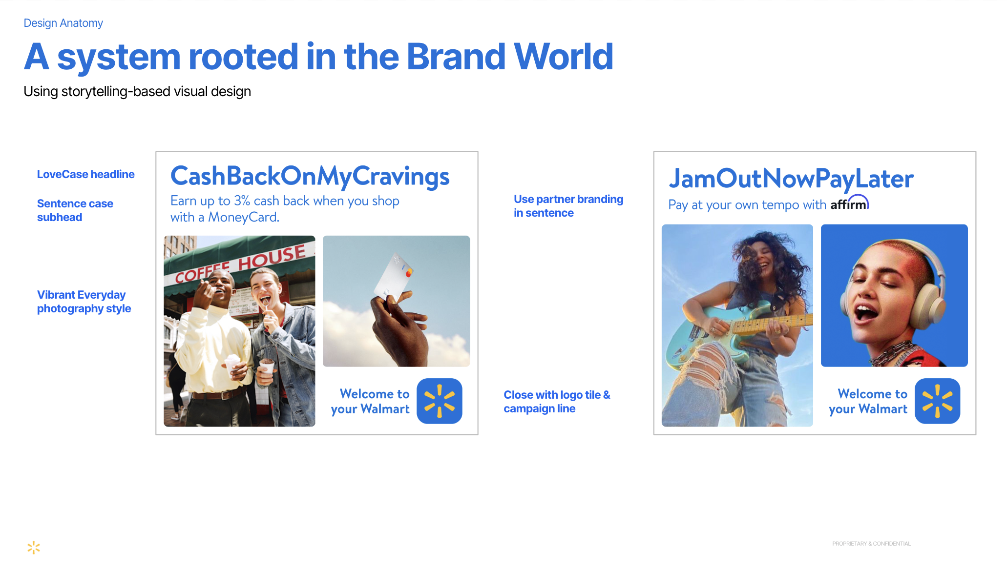 Modular design allowed us to connect myriad messages and images. 