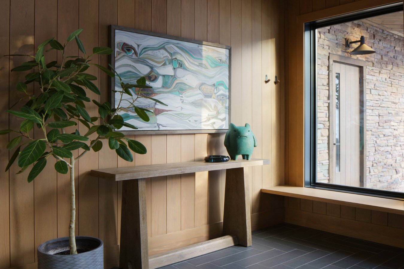 First impressions matter. This entryway sets the tone for the rest of the home. Layered, intentional, and full of character.⁠
⁠
Photo: @mistachuck_