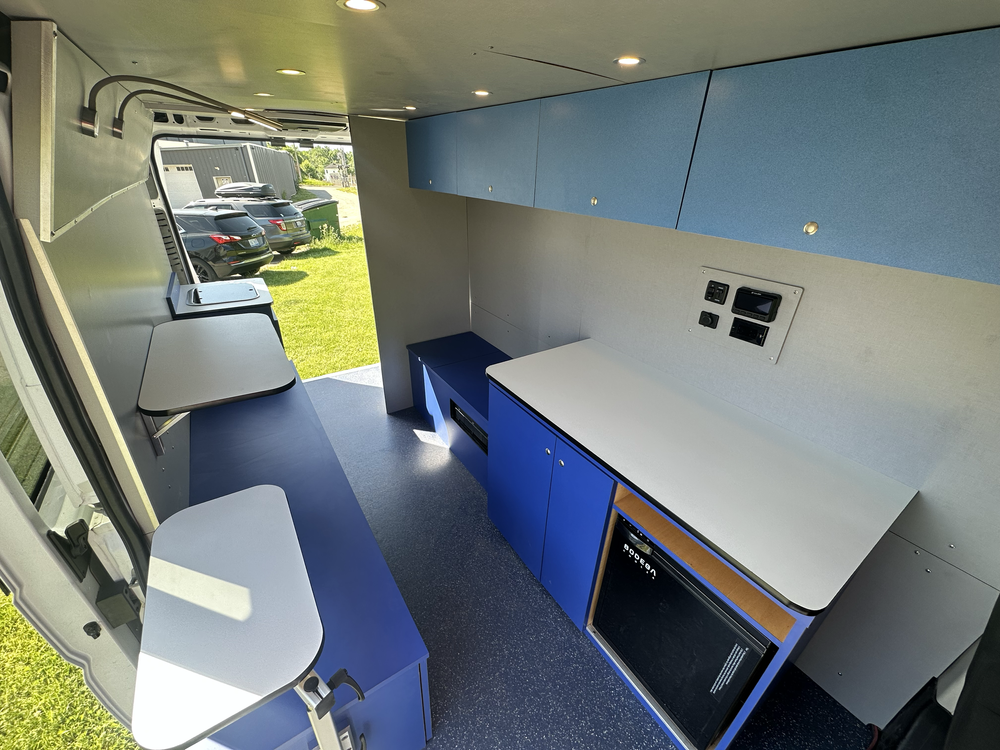 Custom Upfitted Vans for Mobile Health Clinics & Research Units Fully