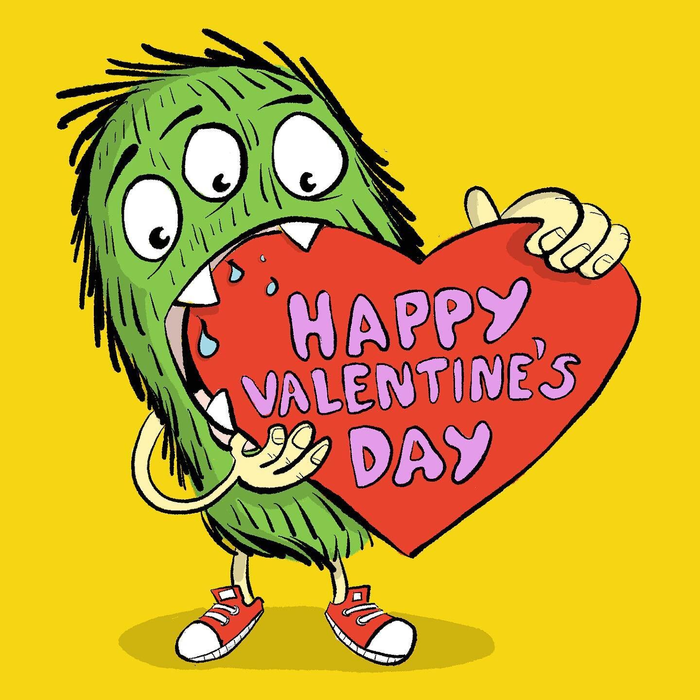 It&rsquo;s not too late to show someone how much you care, with a freaked out and totally FREE Valentine&rsquo;s card from Monsters Rule! Color it in with the kiddos, add a tender personal note (or coupon for breakfast in bed 🥞&nbsp;🍳&nbsp;🥓)&nbsp