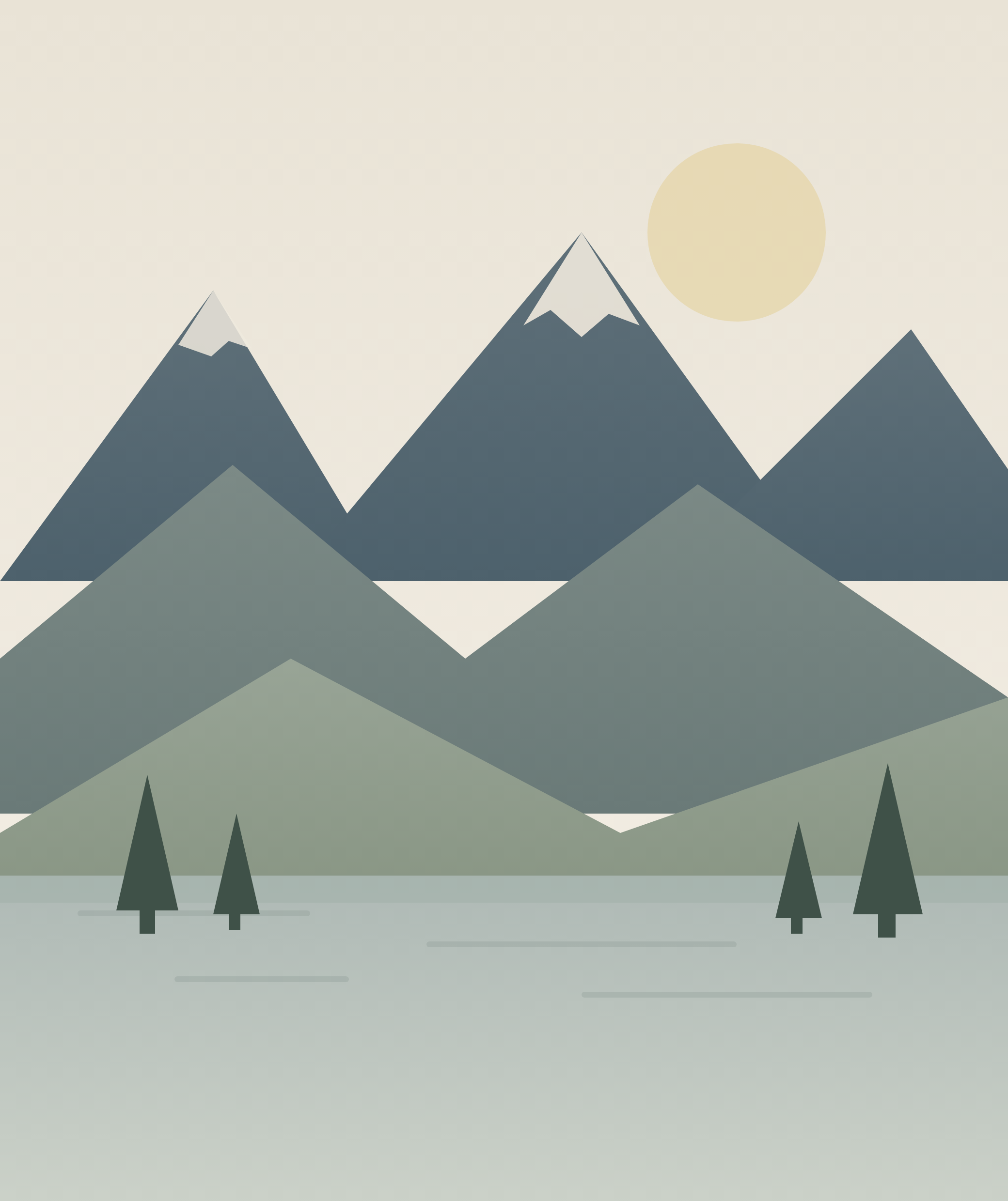 Illustration of Sea to Sky mountains and water near Squamish, British Columbia