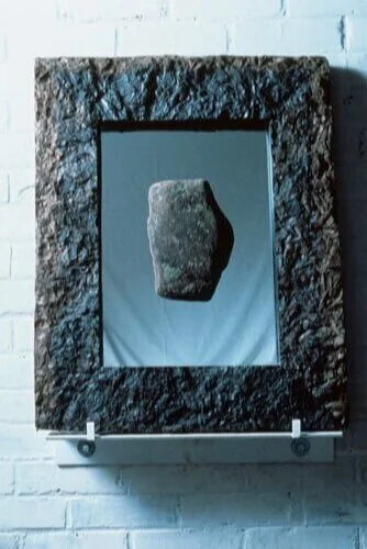 Self Portrait, 1982. Stone, Mirror