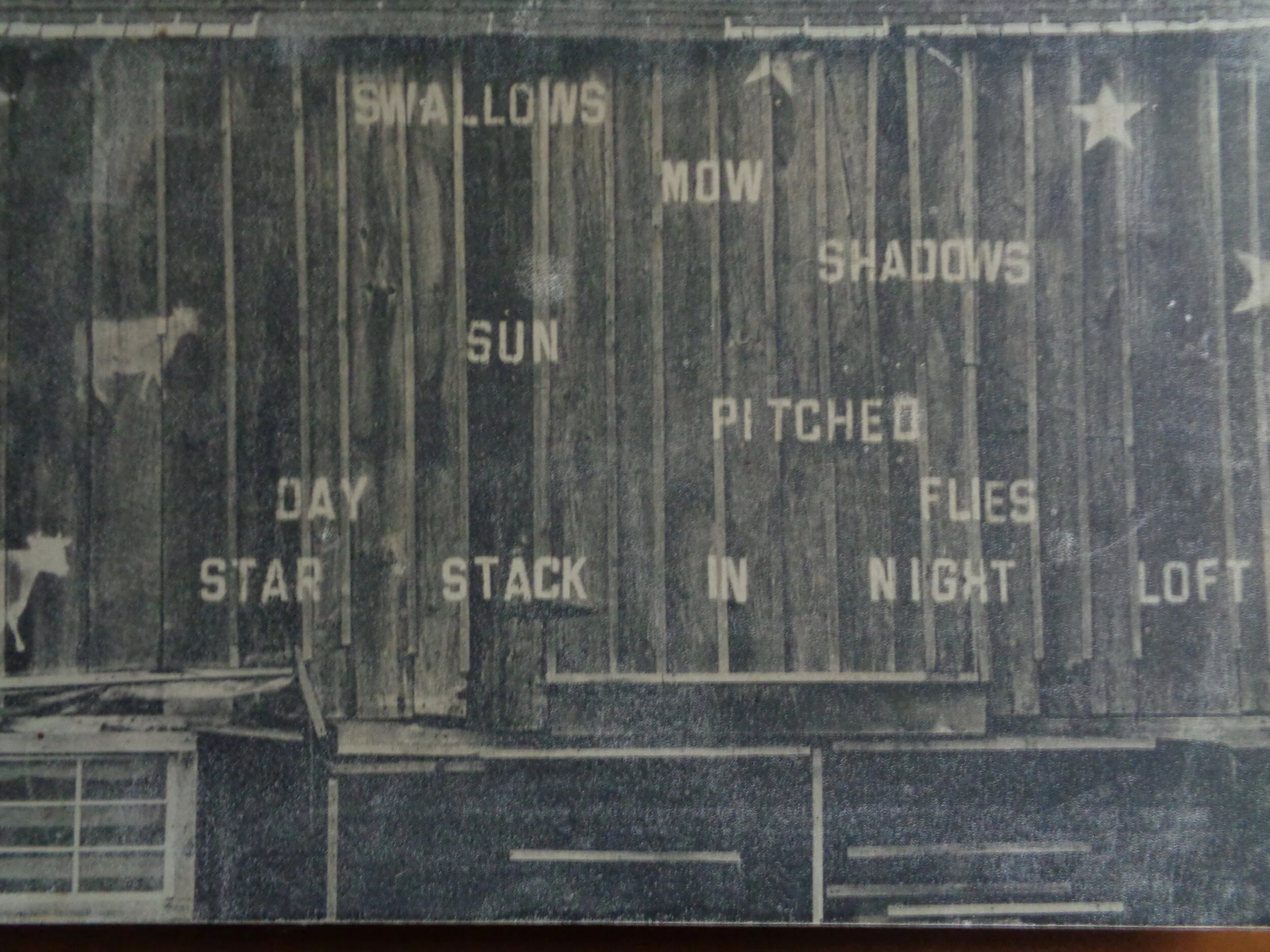 Barn poem (detail), 1976, Bucksport, MaineCommissioned by the Haystack Mountain School of Craft and the Smithsonian Institutions’s Renwick Gallery, Washington, DC.