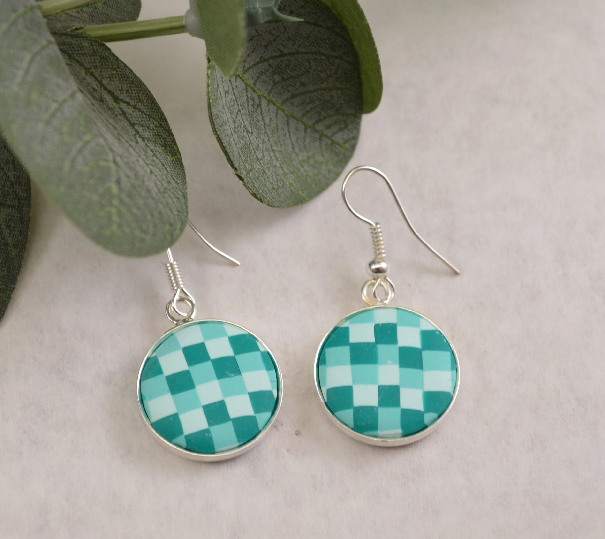 Earrings Turquoise Check Small 1 - Copy.JPG