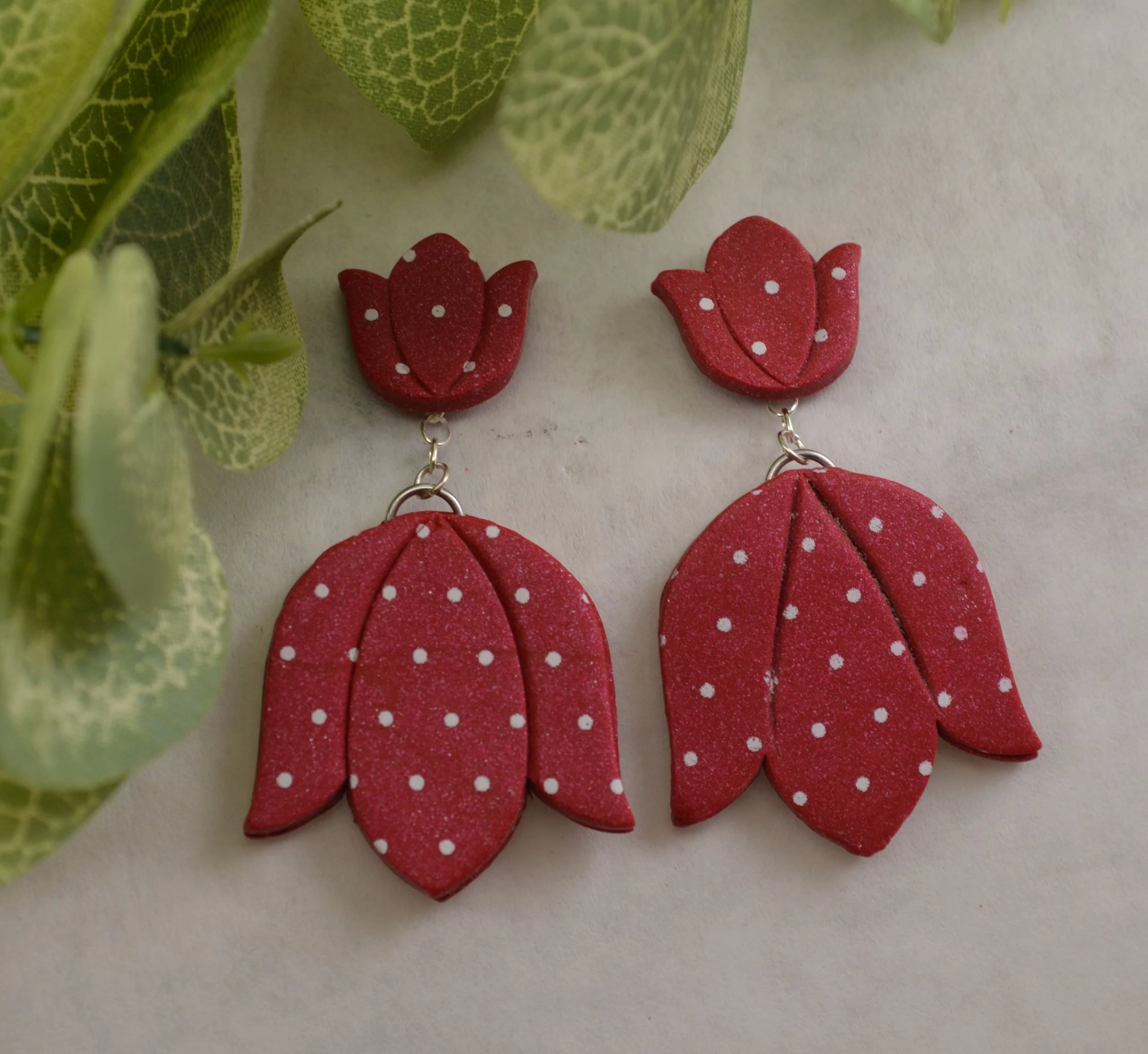 Earings Tulip Red 1.JPG
