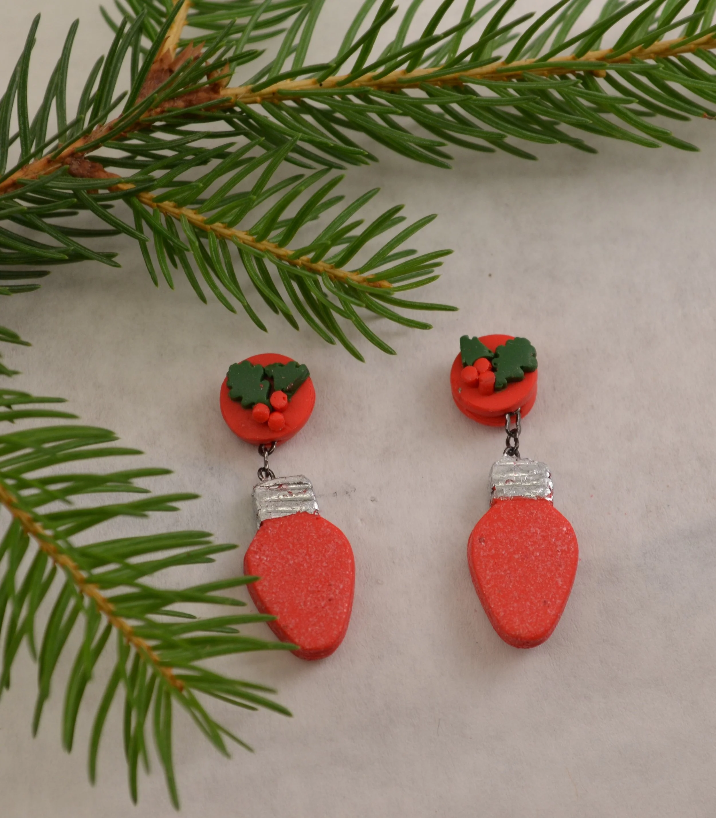 Earrings Bright Red- Holly 1.JPG