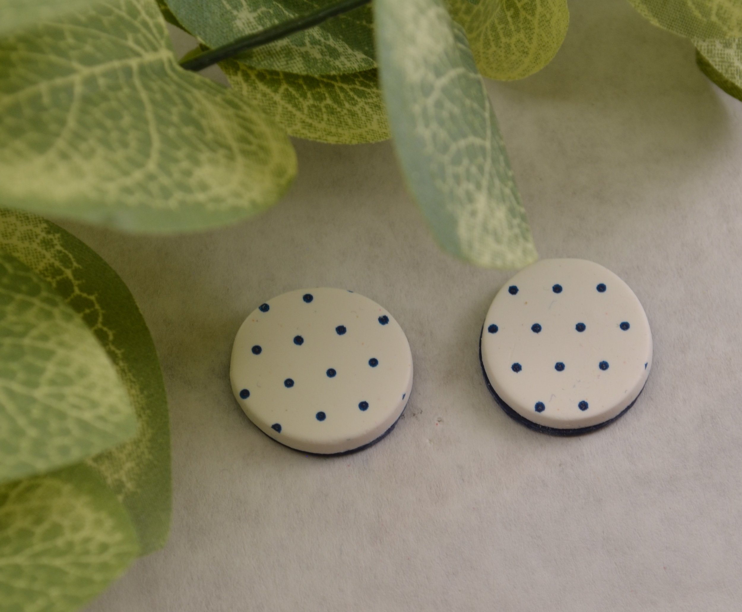 Earrings Blue dot Post 1.JPG