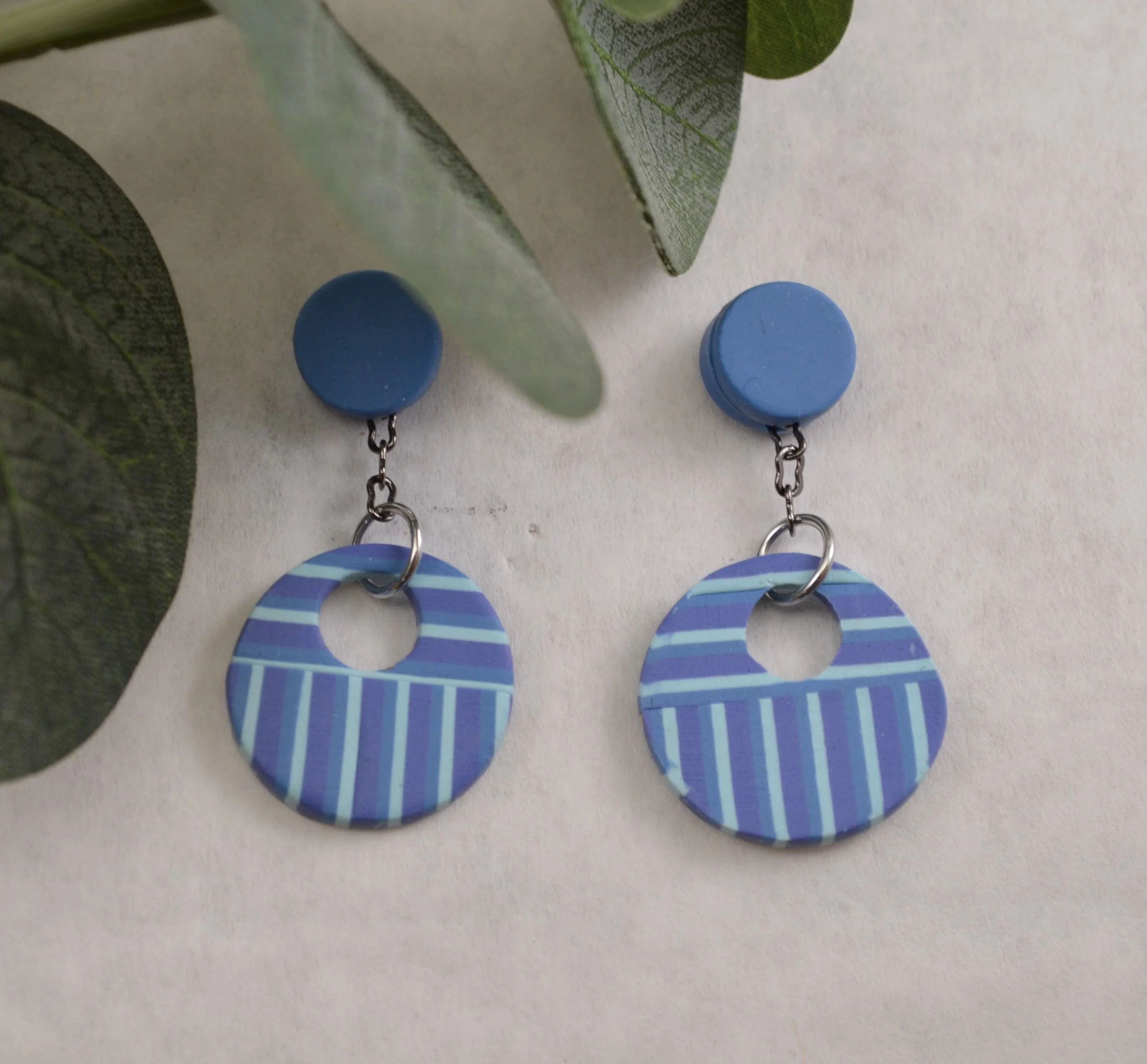 Earrings Blue Stripe 1.JPG