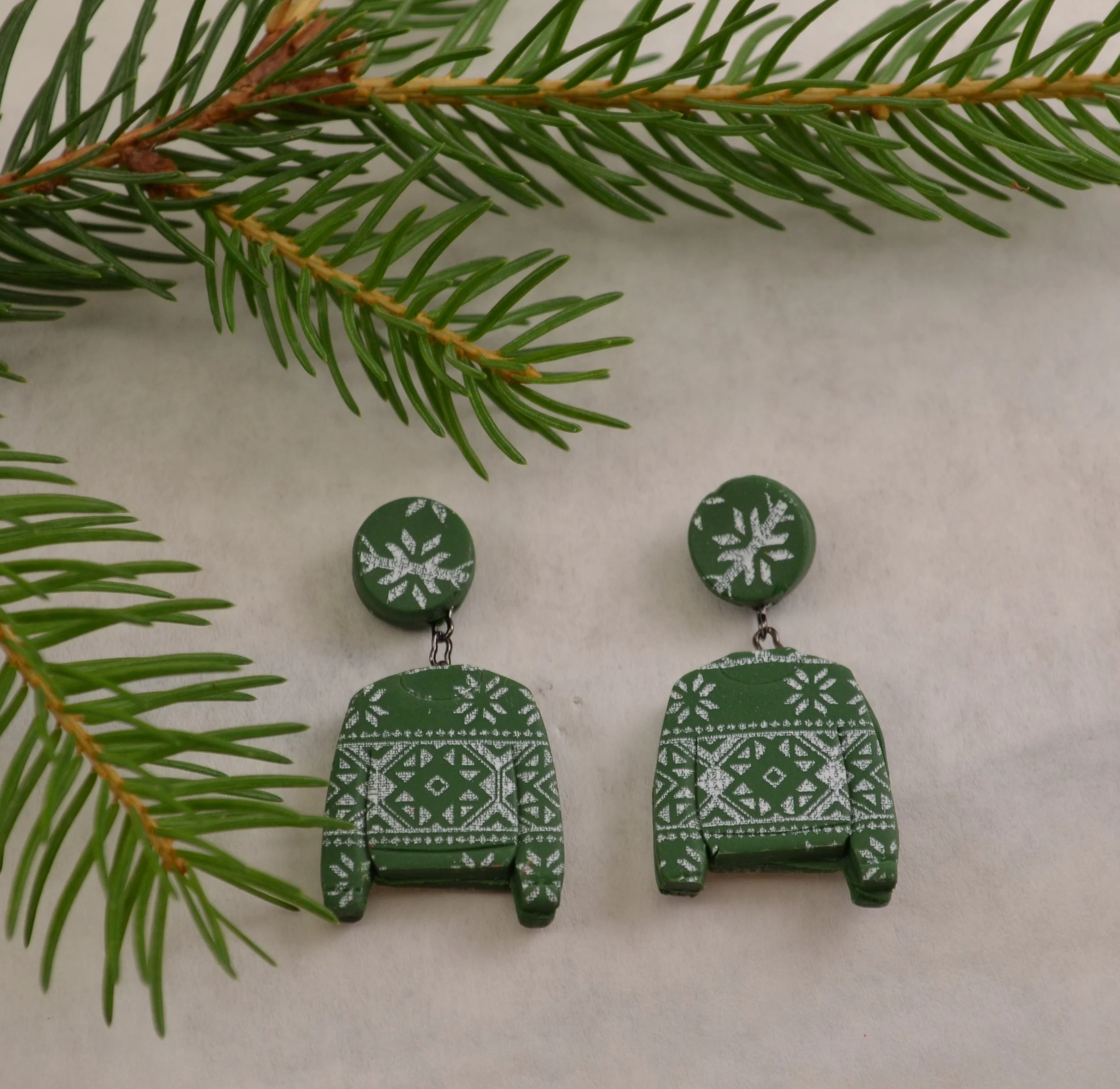 Earrings Green Sweater 1.JPG