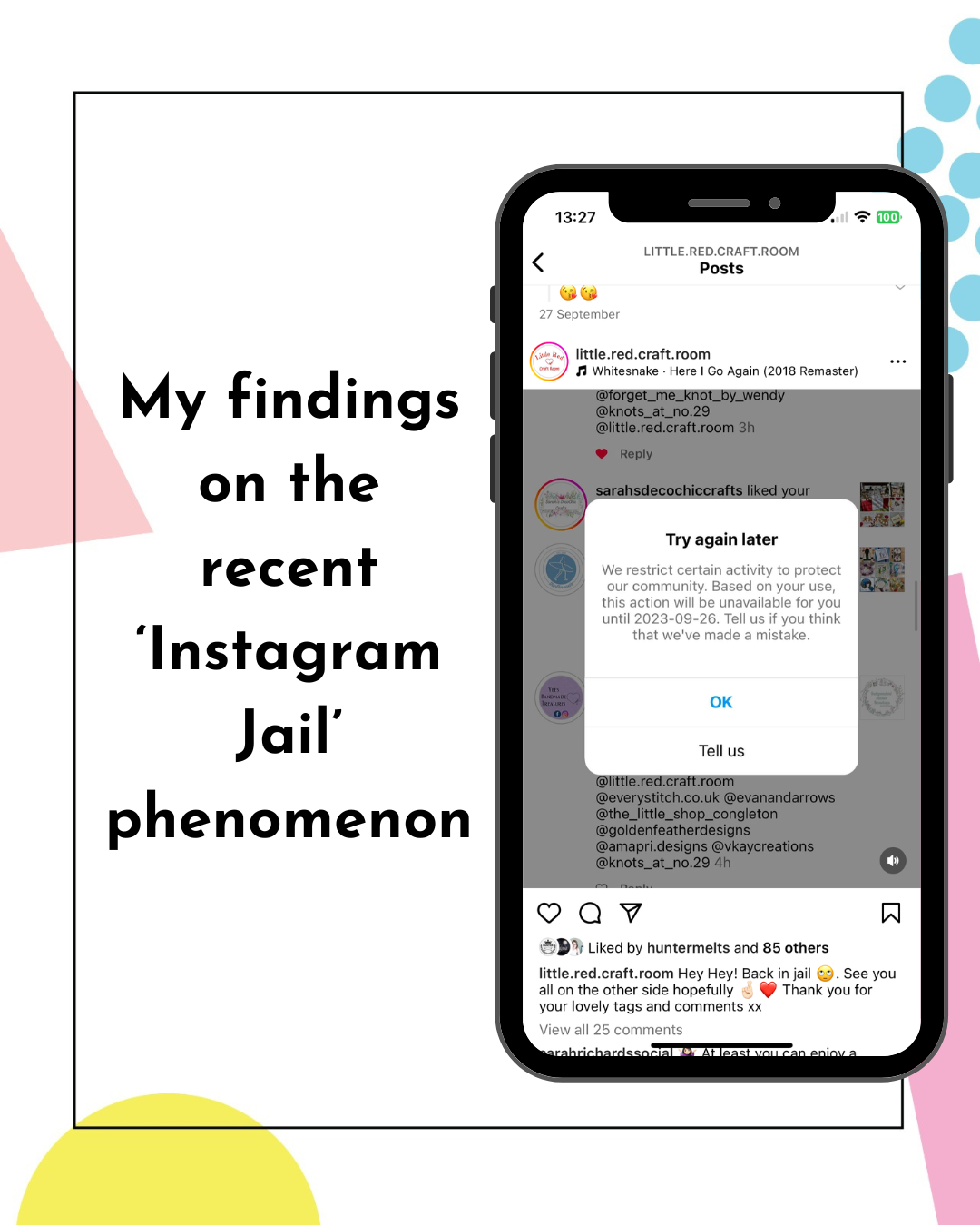 How to Avoid the 'Instagram Jail' Glitch — Marielle Baylis Social
