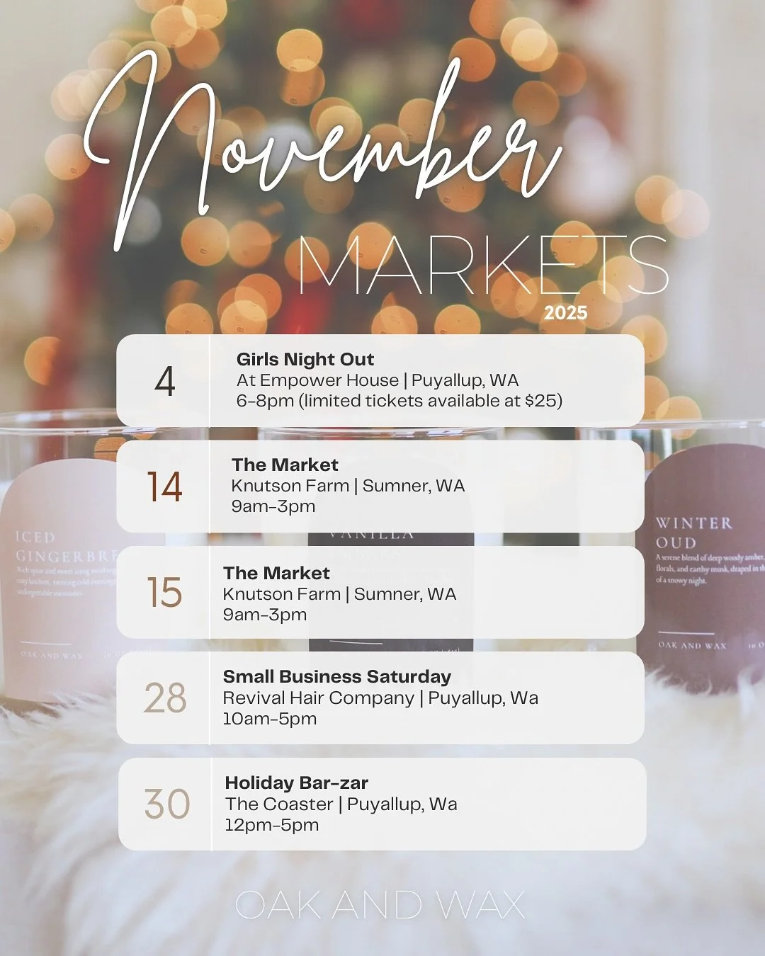 I&rsquo;m so grateful for everyone who showed up to shop the holiday launch! Today I will be packing and shipping and getting all the good scents on their way to you!❤️

If you are looking to shop in person this month, here are a few places you can f