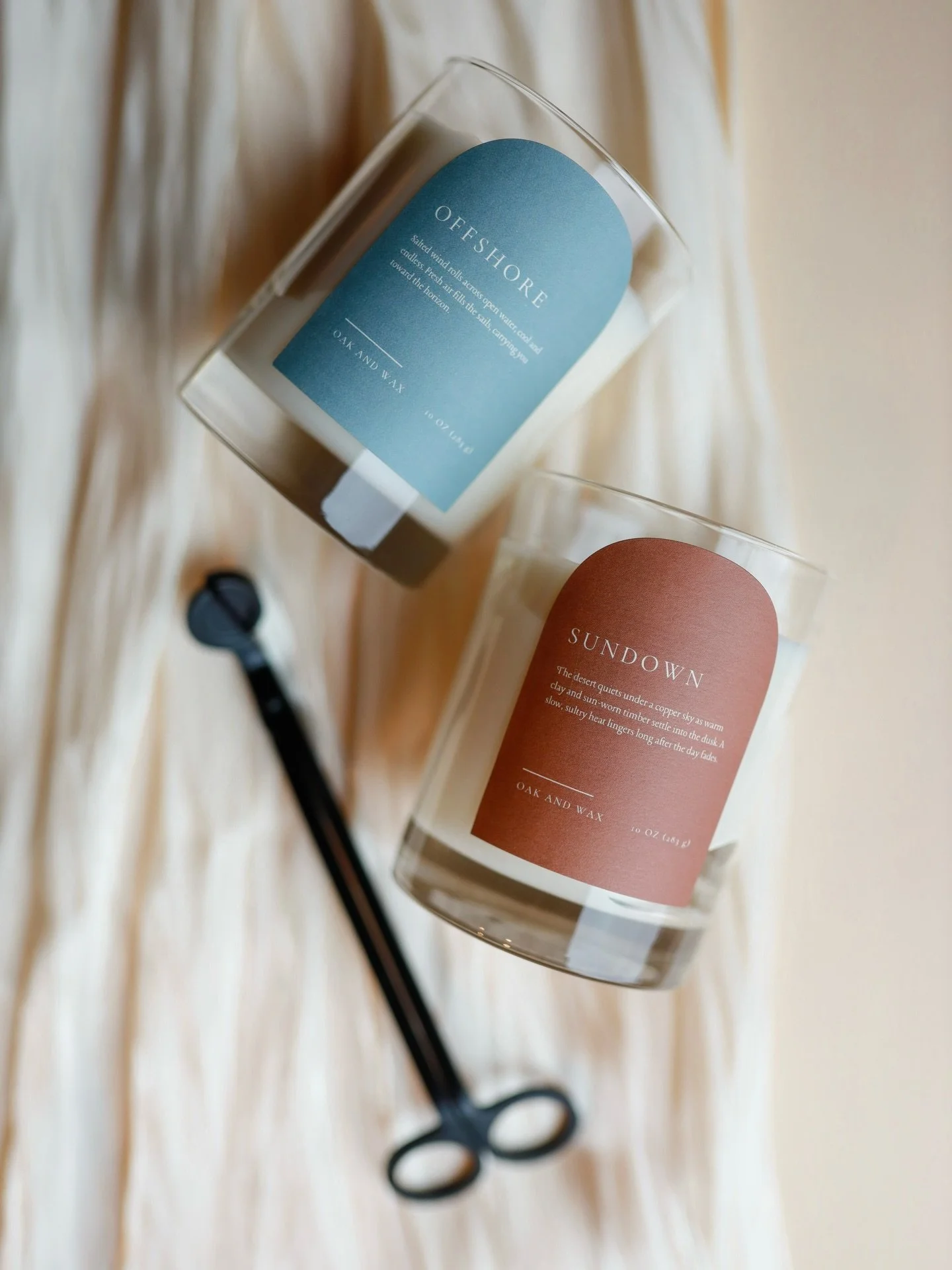 Get to know this iconic duo from Oak and Wax&rsquo;s signature collection

Sundown is inspired by the untamed west. This scent is for the wild at heart, free spirits. With notes of cedar, coconut, smoke and tonka. This scent profile leans luxe, mascu