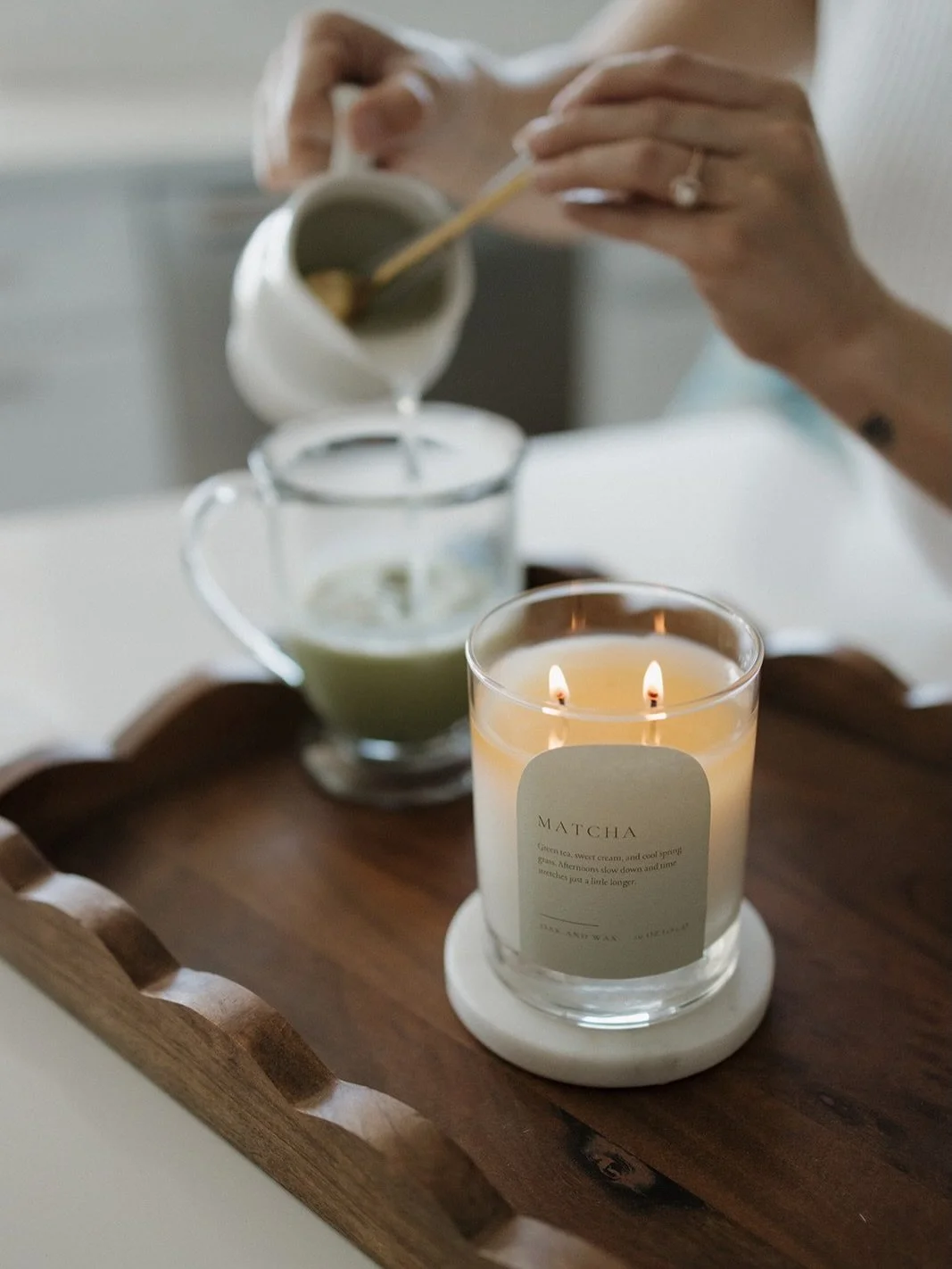 matcha is one of those scents
you either get it&hellip;or you don&rsquo;t

but this isn&rsquo;t heavy or grassy like you&rsquo;d expect.
it&rsquo;s bright. clean. a little creamy.
with just enough citrus to wake everything up

this is the one I&rsquo