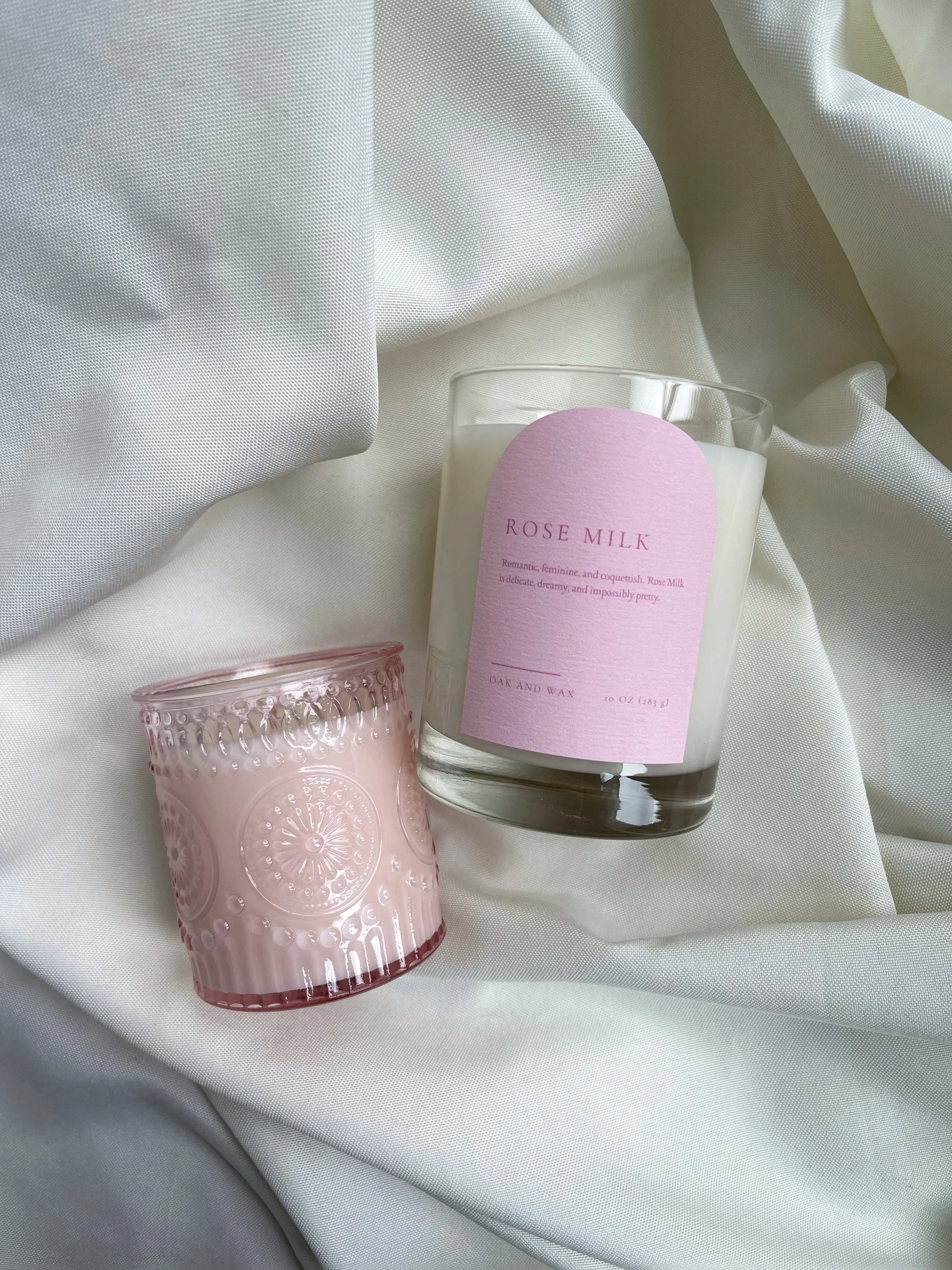 Rosette Glass - 6 oz Candle