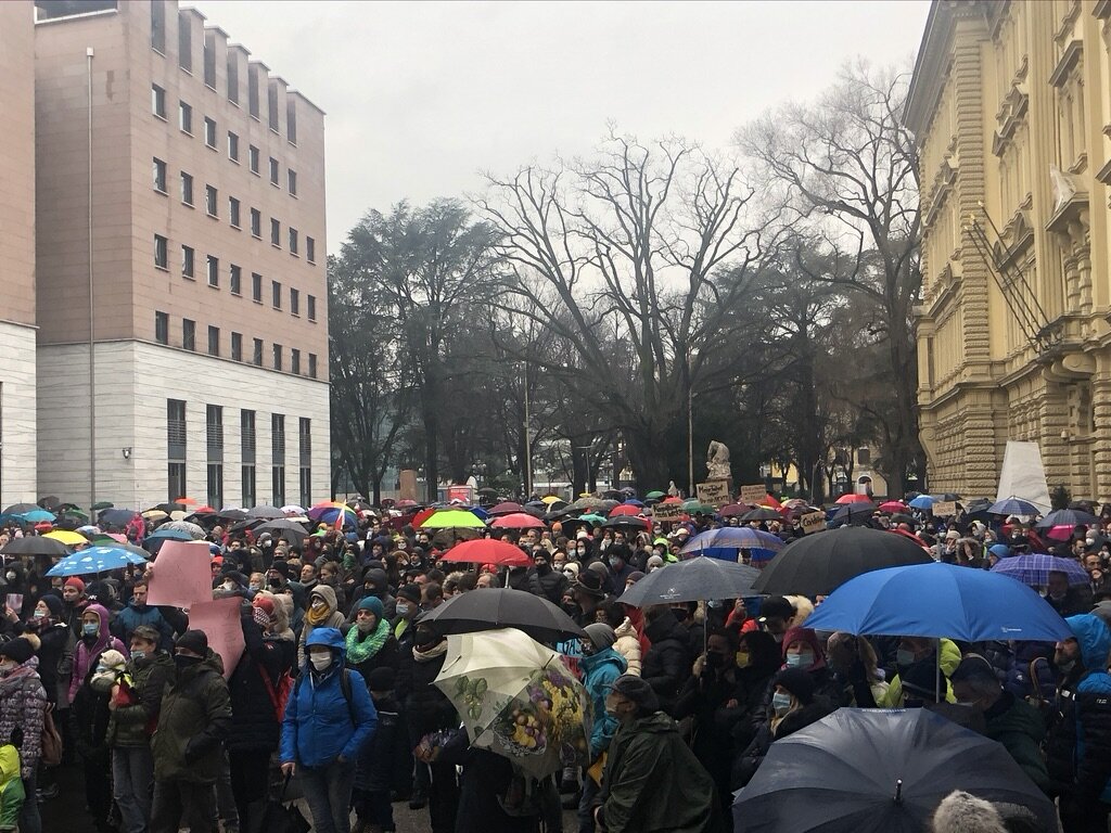 07.02.2021:  Südtirol, gegen den Lockdown - auch bei Regen!